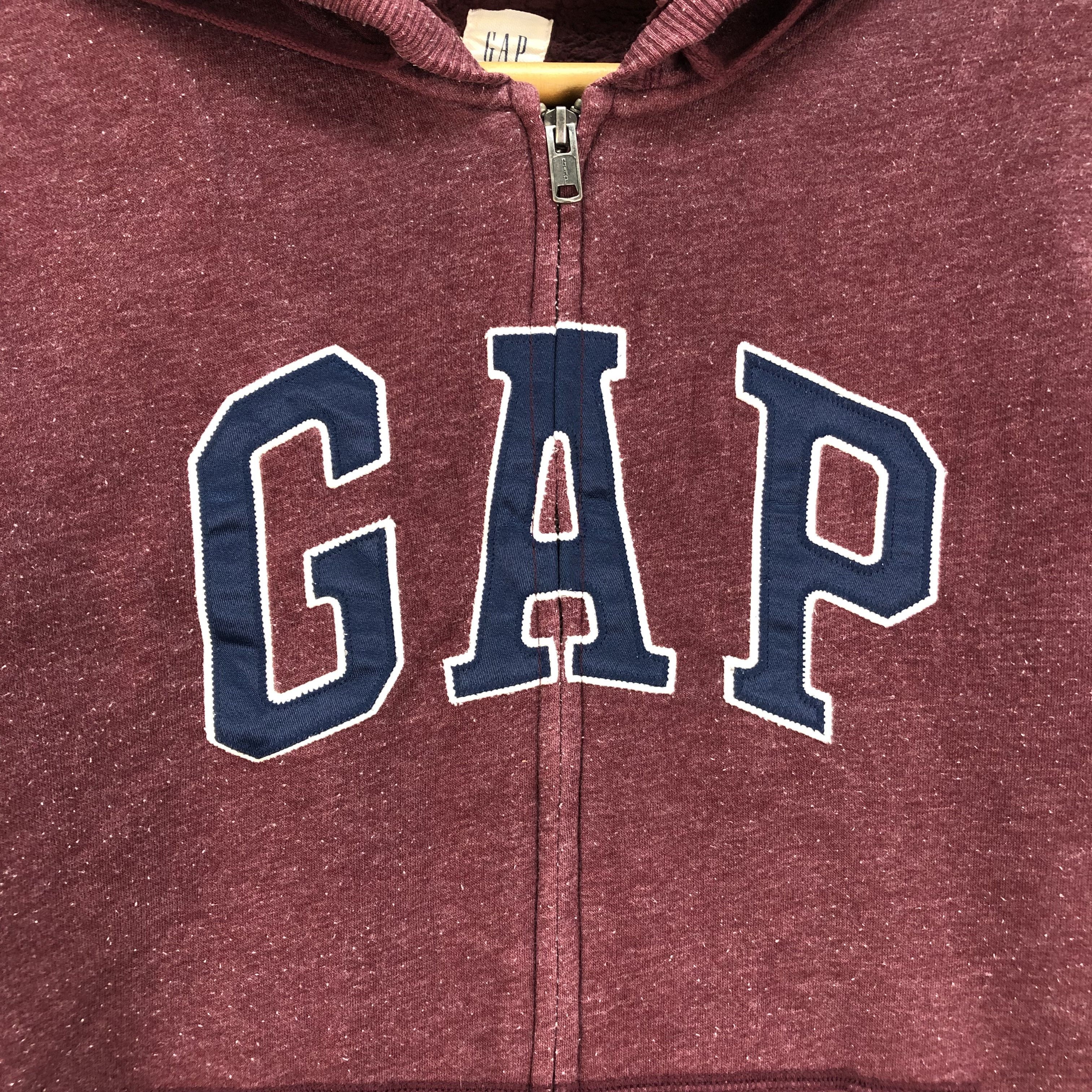 Gap Gap Big Logo Maroon Zipper Hoodies #4589-160 Size US L / EU 52-54 / 3 - 3 Thumbnail