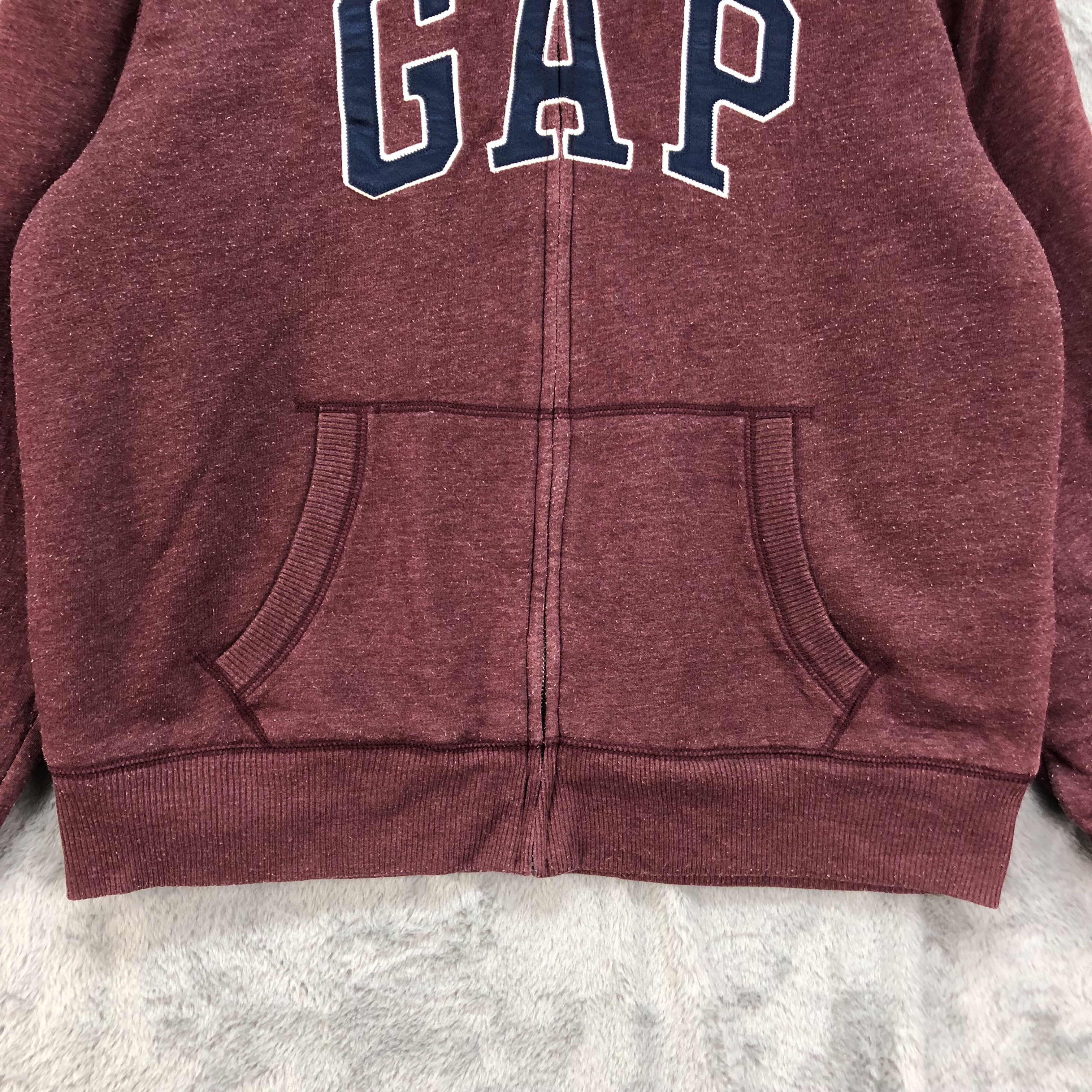 Gap Gap Big Logo Maroon Zipper Hoodies #4589-160 Size US L / EU 52-54 / 3 - 4 Thumbnail