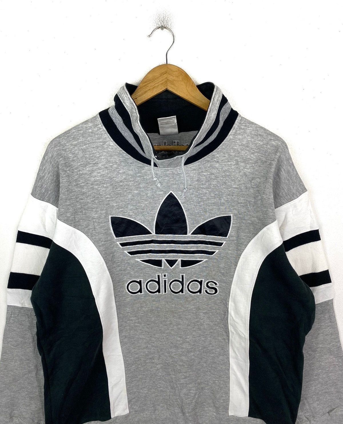 Adidas × Vintage VINTAGE ADIDAS TREFOIL BIG LOGO THREE STRIPES SWEATSHIRT Size US L / EU 52-54 / 3 - 3 Thumbnail