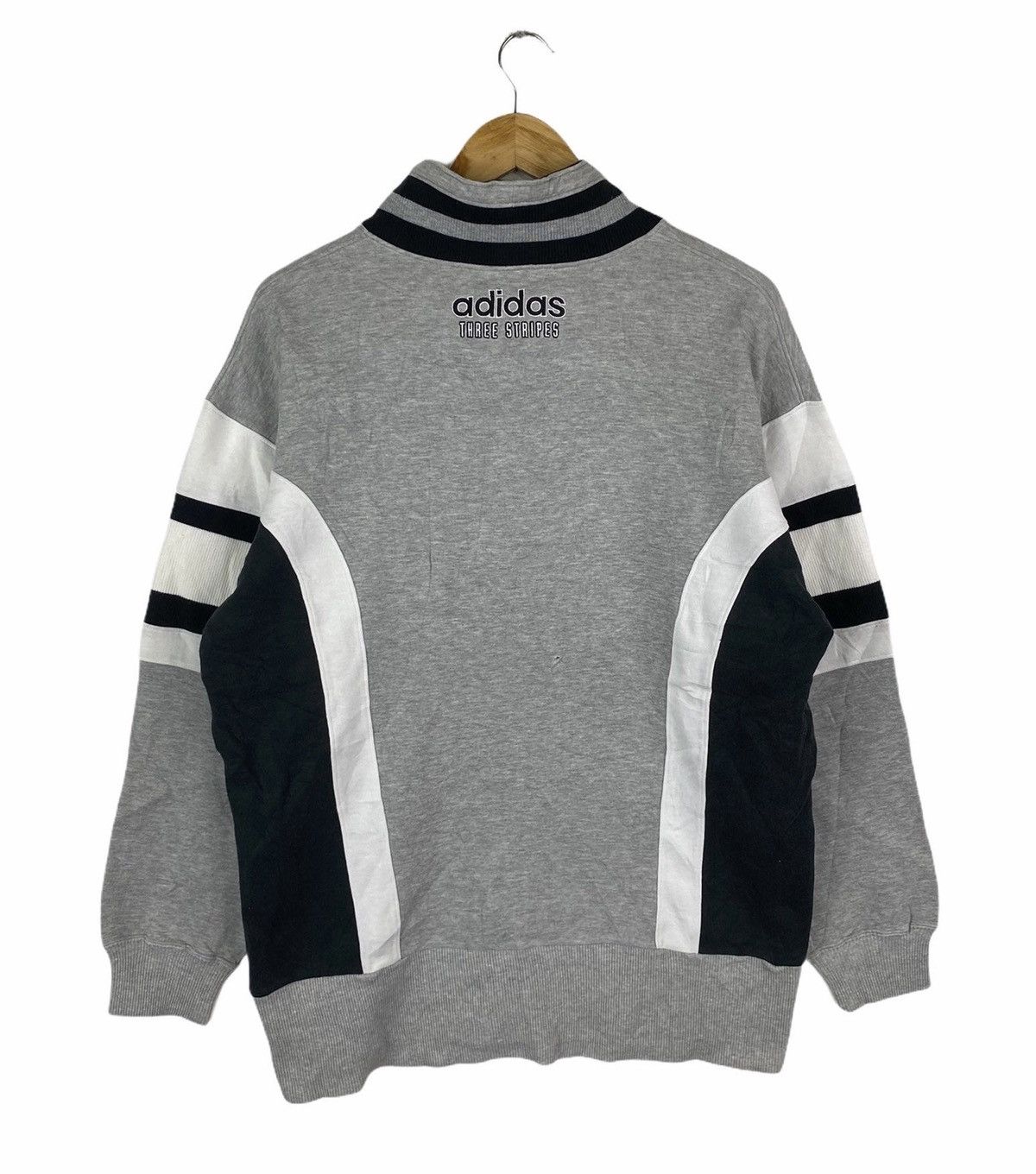 Adidas × Vintage VINTAGE ADIDAS TREFOIL BIG LOGO THREE STRIPES SWEATSHIRT Size US L / EU 52-54 / 3 - 2 Thumbnail
