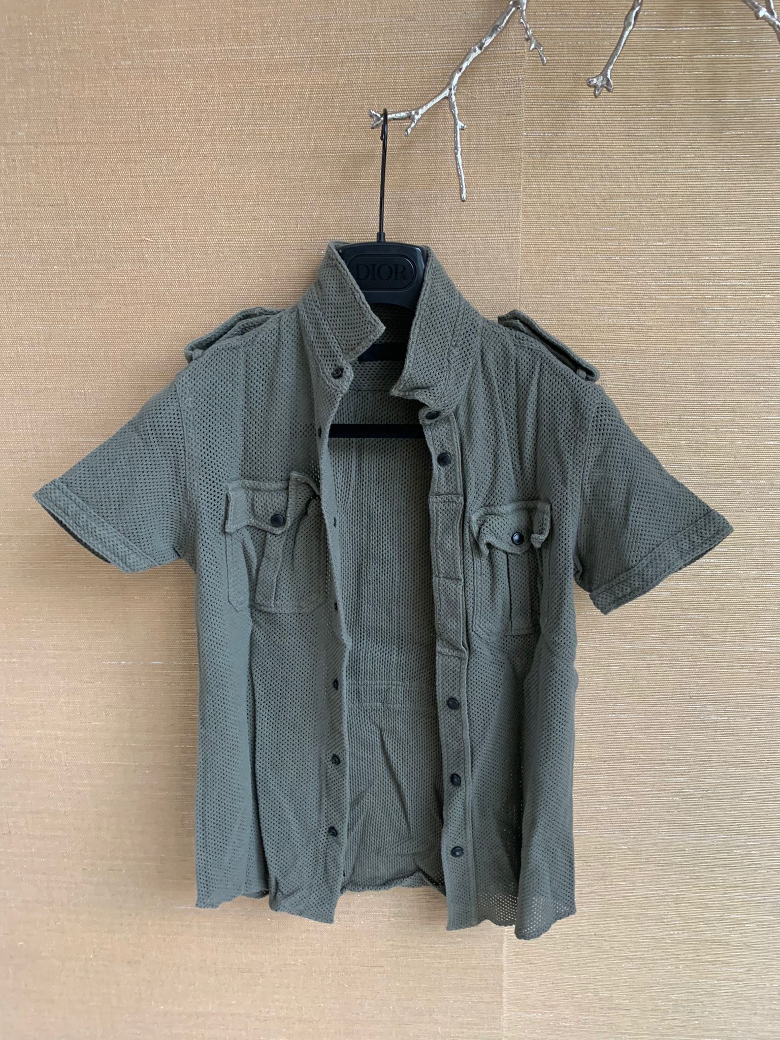 Burberry Prorsum Mesh SS Shirt in Olive Size US S / EU 44-46 / 1 - 5 Thumbnail