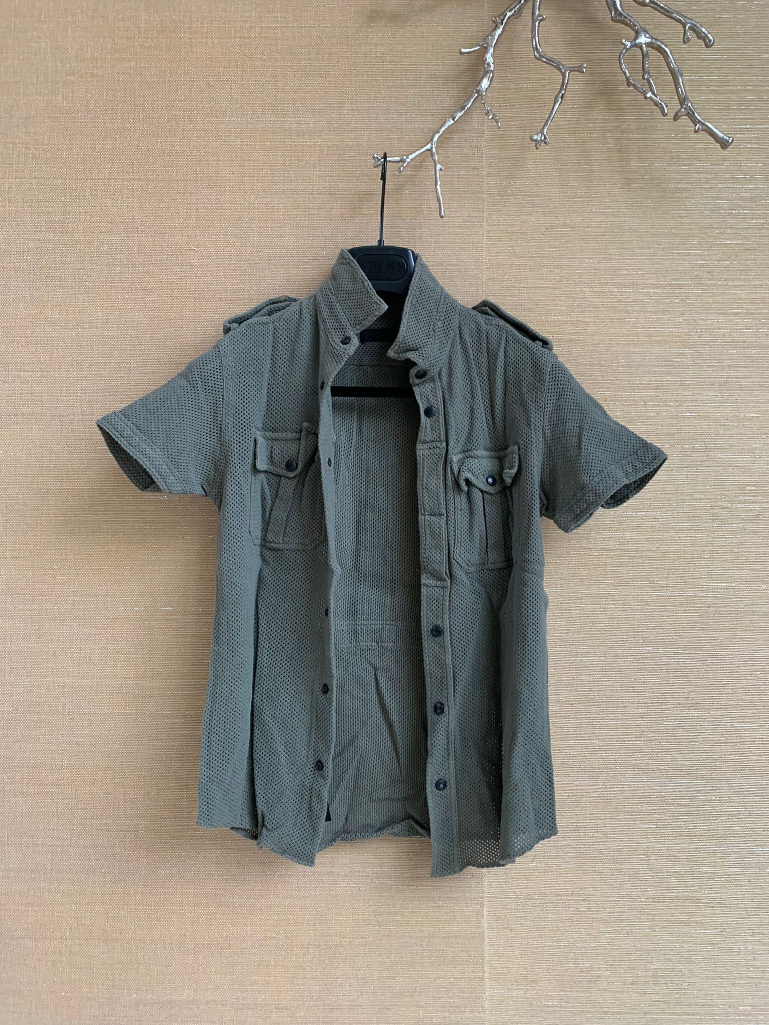 Burberry Prorsum Mesh SS Shirt in Olive Size US S / EU 44-46 / 1 - 1 Thumbnail
