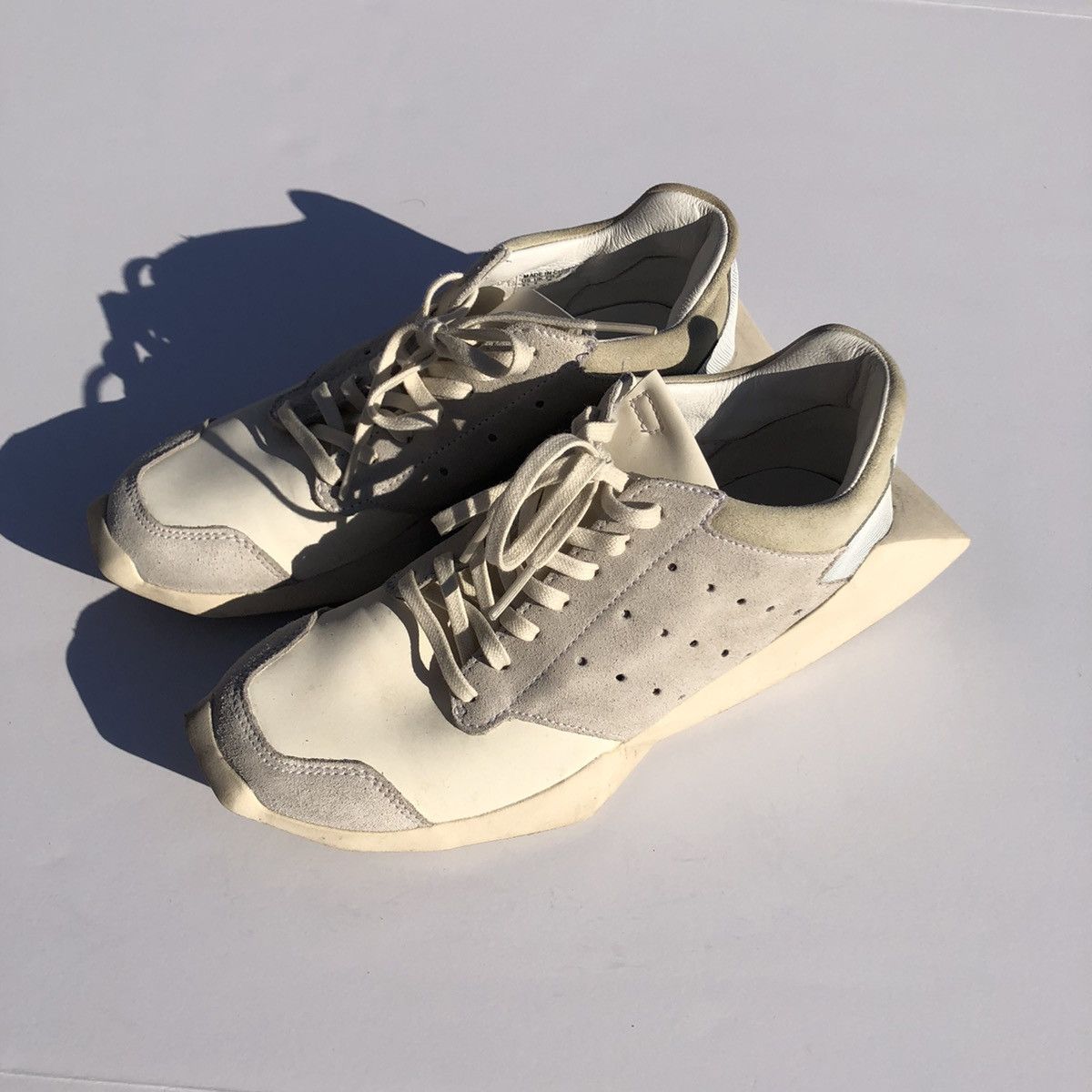 Adidas Rick Owens Adidas Tech Runner Grey/White Size US 5.5 Men Size US 5.5 / EU 38 - 3 Thumbnail
