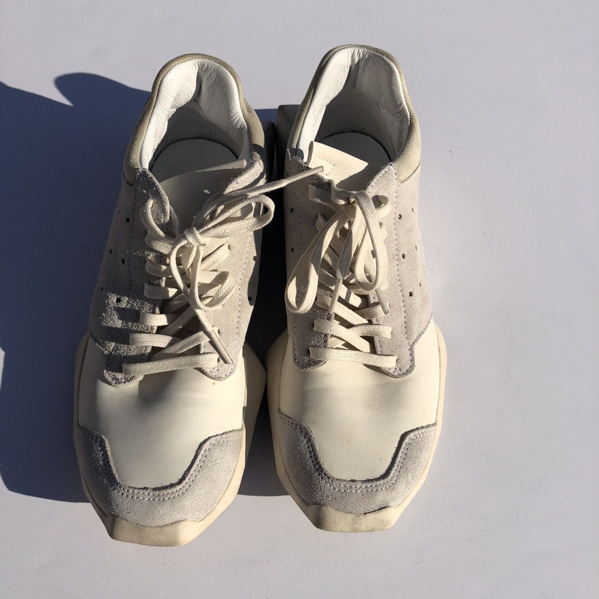 Adidas Rick Owens Adidas Tech Runner Grey/White Size US 5.5 Men Size US 5.5 / EU 38 - 4 Thumbnail