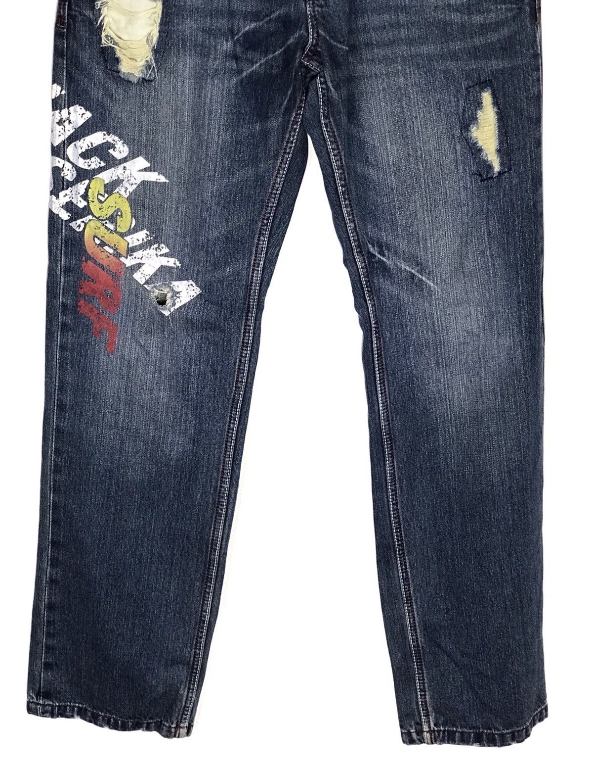 Japanese Brand Jack Serika Distressed Denim Jeans Size US 32 / EU 48 - 4 Thumbnail