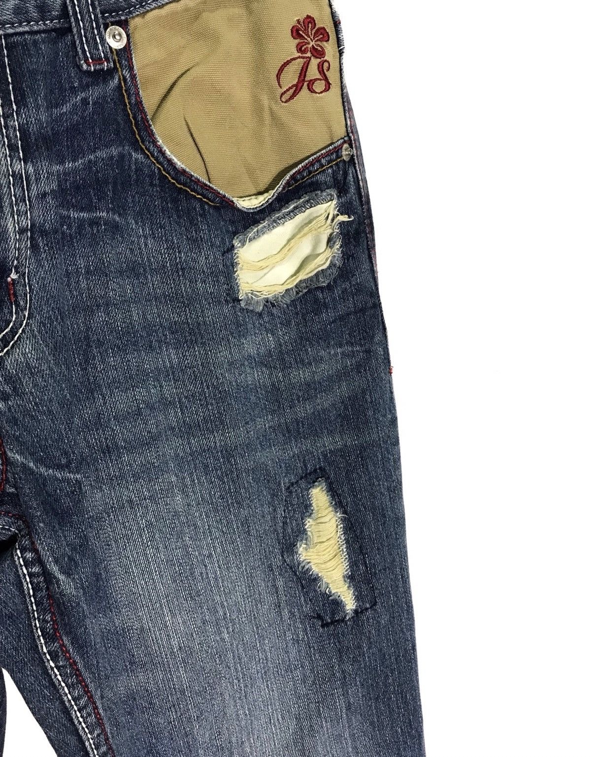 Japanese Brand Jack Serika Distressed Denim Jeans Size US 32 / EU 48 - 6 Thumbnail