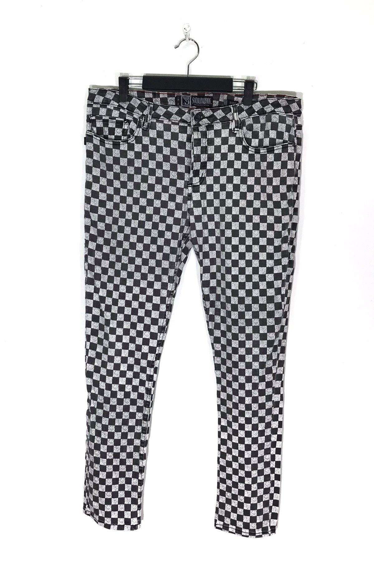 Japanese Brand Social Collision Plaid Design Stretched Skinny Jeans Size US 38 / EU 54 - 1 Thumbnail