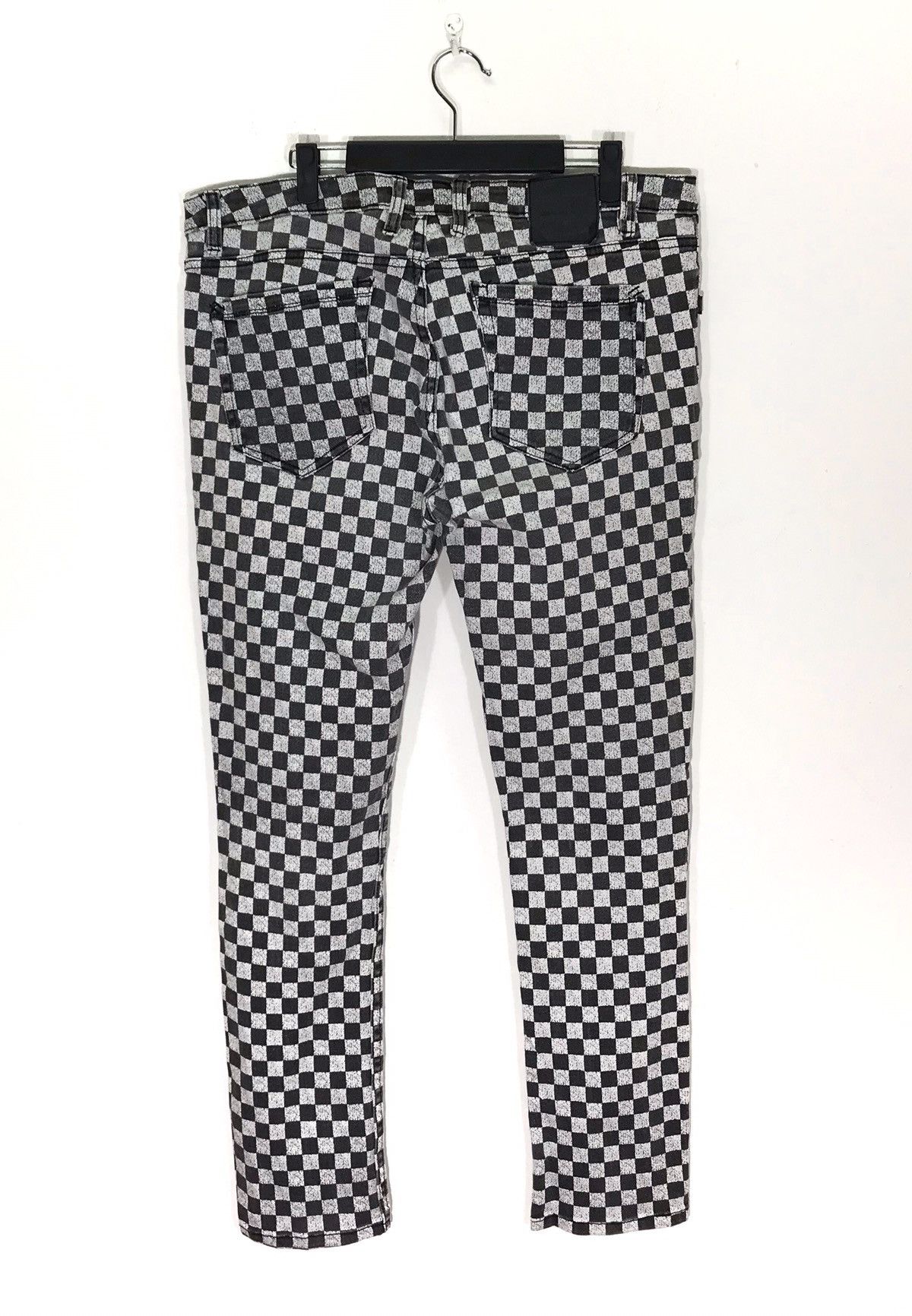 Japanese Brand Social Collision Plaid Design Stretched Skinny Jeans Size US 38 / EU 54 - 2 Thumbnail