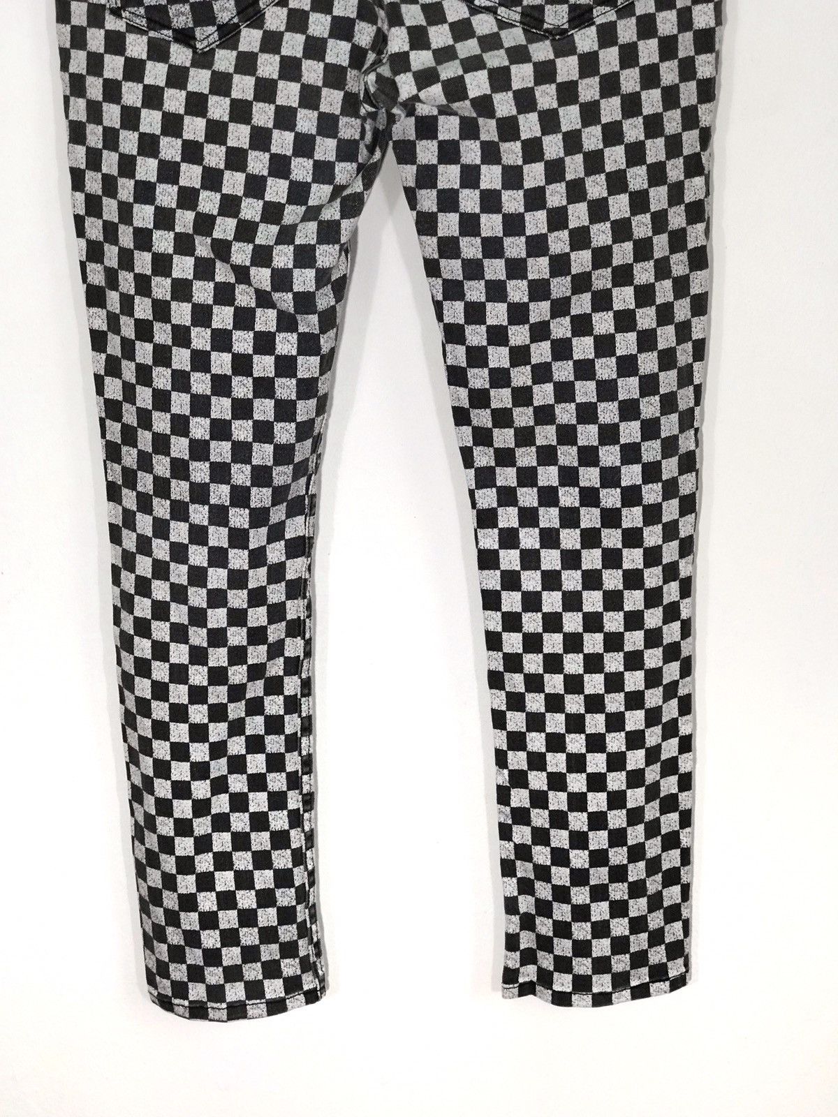 Japanese Brand Social Collision Plaid Design Stretched Skinny Jeans Size US 38 / EU 54 - 6 Thumbnail