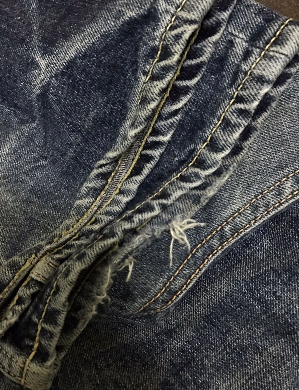 Japanese Brand Made In Japan Standard Leather Patchwork Pocket Denim Jeans Size US 32 / EU 48 - 8 Thumbnail