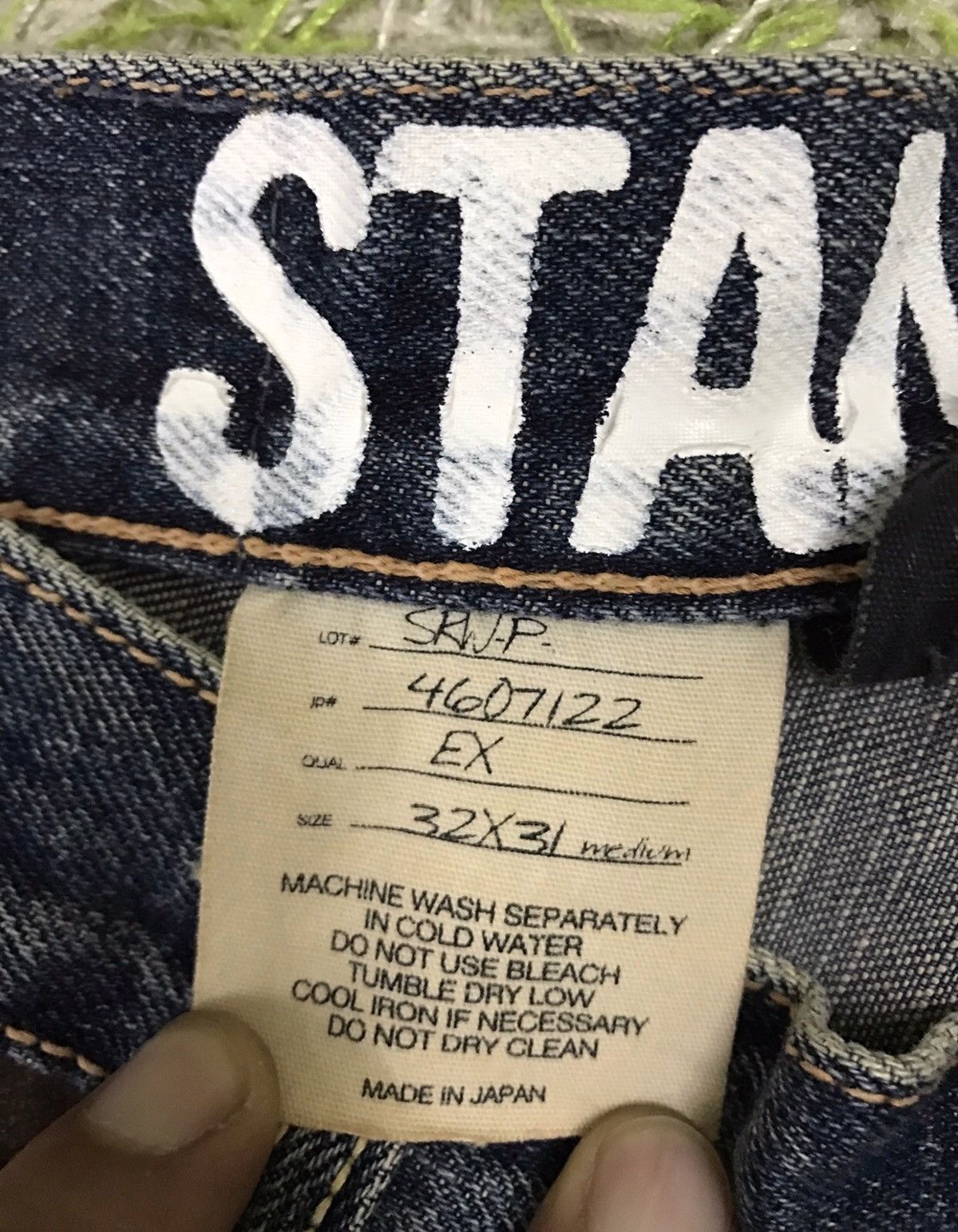 Japanese Brand Made In Japan Standard Leather Patchwork Pocket Denim Jeans Size US 32 / EU 48 - 7 Thumbnail