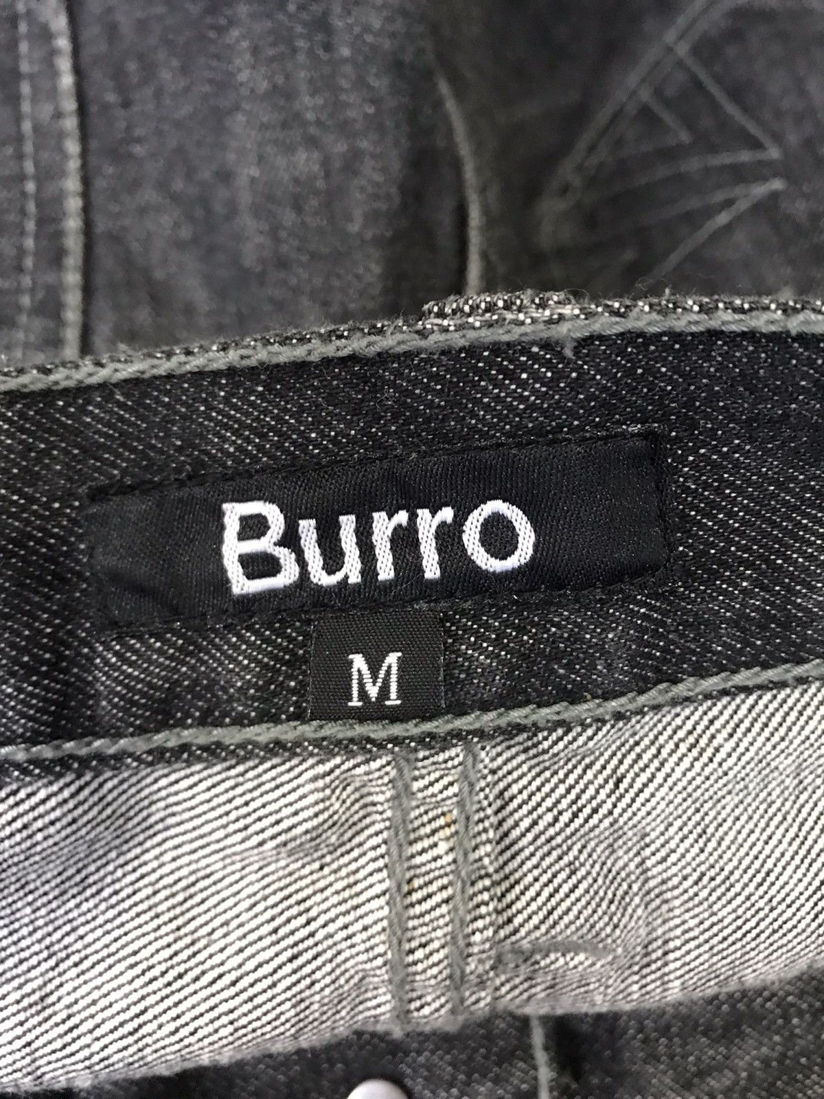 Japanese Brand BURRO Zipper Bikers Denim Jeans Size US 31 - 14 Thumbnail