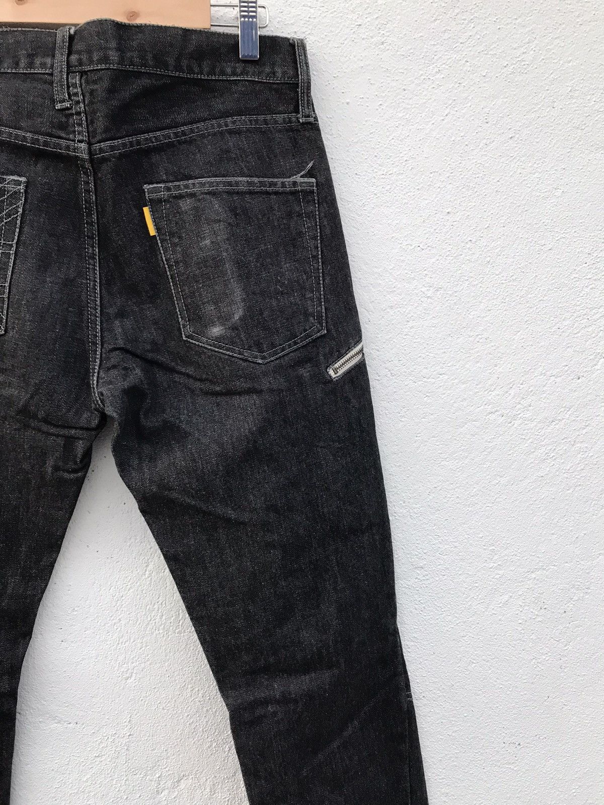 Japanese Brand BURRO Zipper Bikers Denim Jeans Size US 31 - 11 Thumbnail