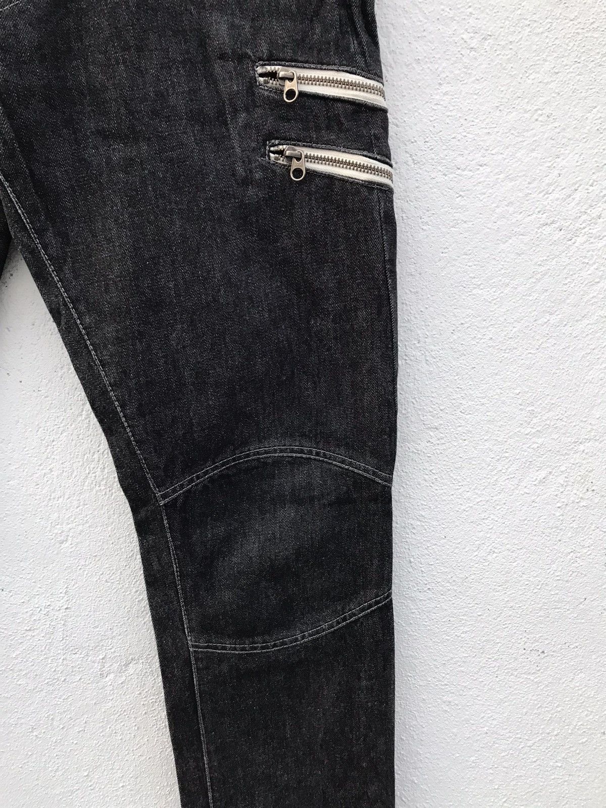 Japanese Brand BURRO Zipper Bikers Denim Jeans Size US 31 - 3 Thumbnail