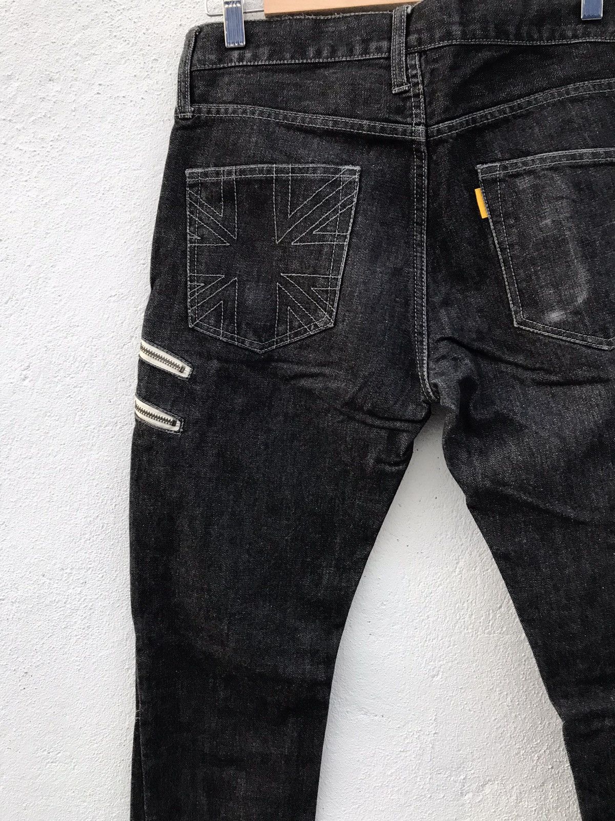 Japanese Brand BURRO Zipper Bikers Denim Jeans Size US 31 - 10 Thumbnail