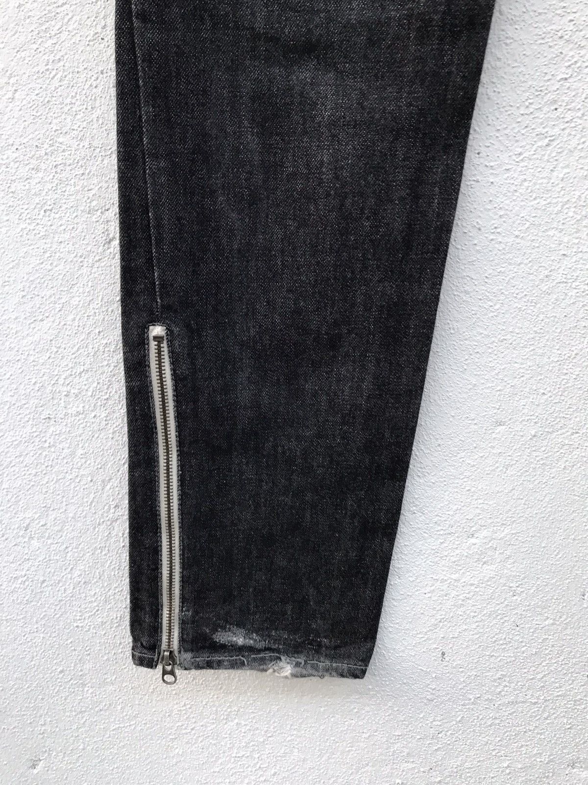 Japanese Brand BURRO Zipper Bikers Denim Jeans Size US 31 - 13 Thumbnail