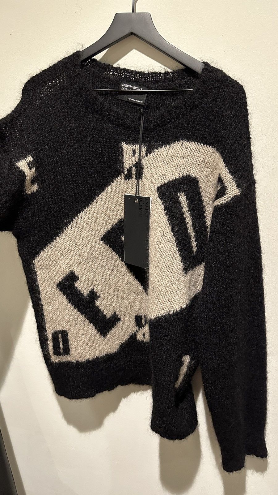 Enfants Riches Deprimes ERD Mohair Wool TV Logo Knit Sweater Size US M / EU 48-50 / 2 - 3 Thumbnail