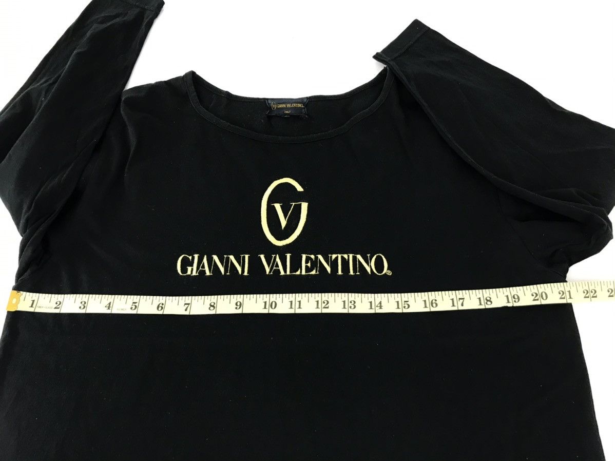 Gianni Valentino × Valentino × Vintage Vintage Gianni Valentino Italy Longsleeve Tee Logo Size M / US 6-8 / IT 42-44 - 7 Thumbnail