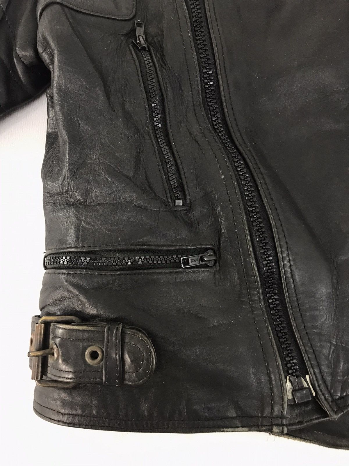 Vintage Kayatsu Brand Biker Punk Genuine Leather Jacket Size US S / EU 44-46 / 1 - 7 Thumbnail