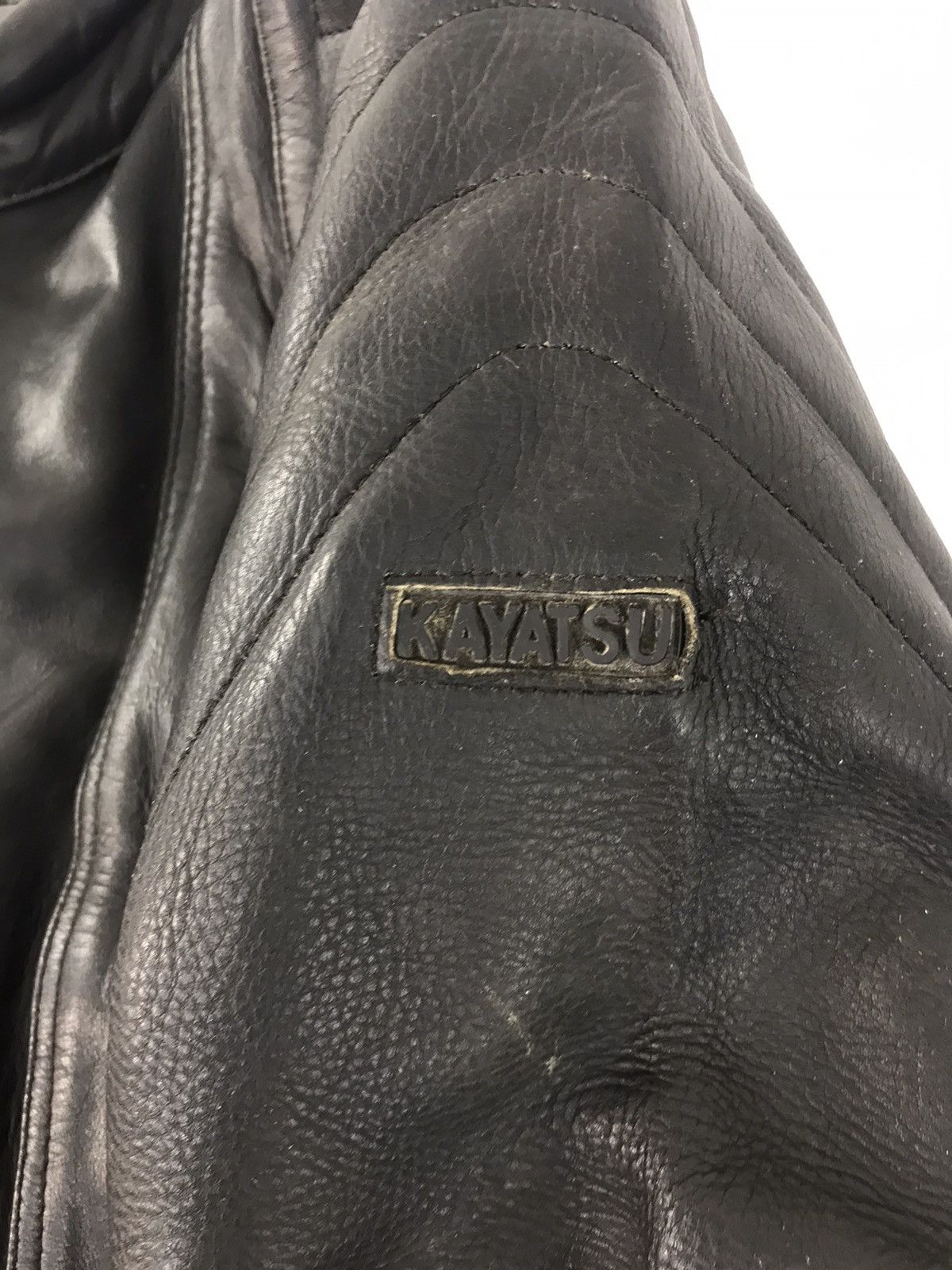 Vintage Kayatsu Brand Biker Punk Genuine Leather Jacket Size US S / EU 44-46 / 1 - 6 Thumbnail