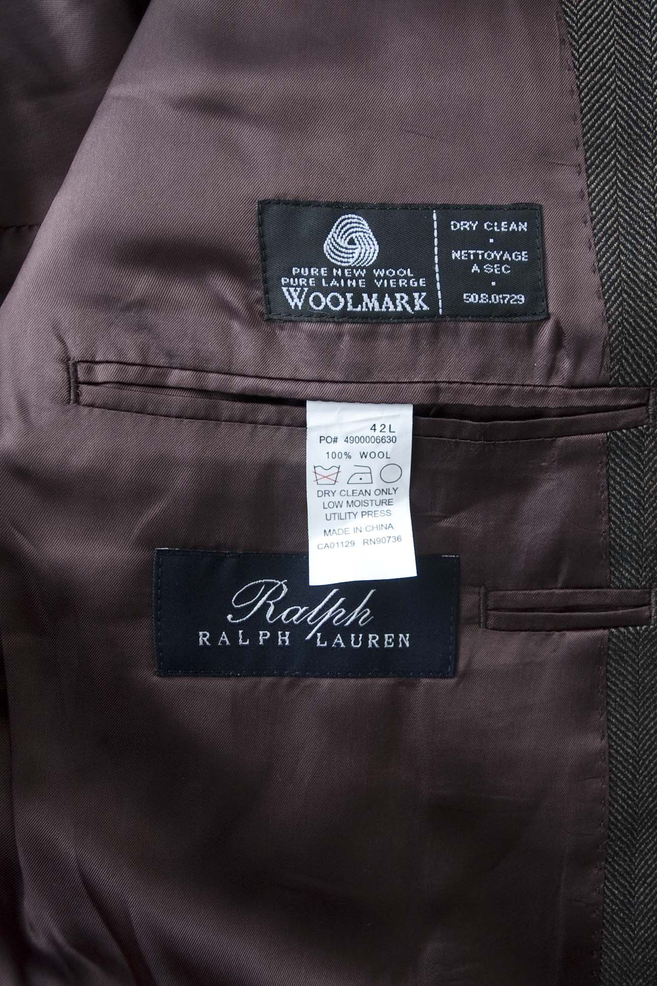 Ralph Lauren Ralph Lauren Jacket Herringbone Brown Size 42L Size 42L - 2 Thumbnail