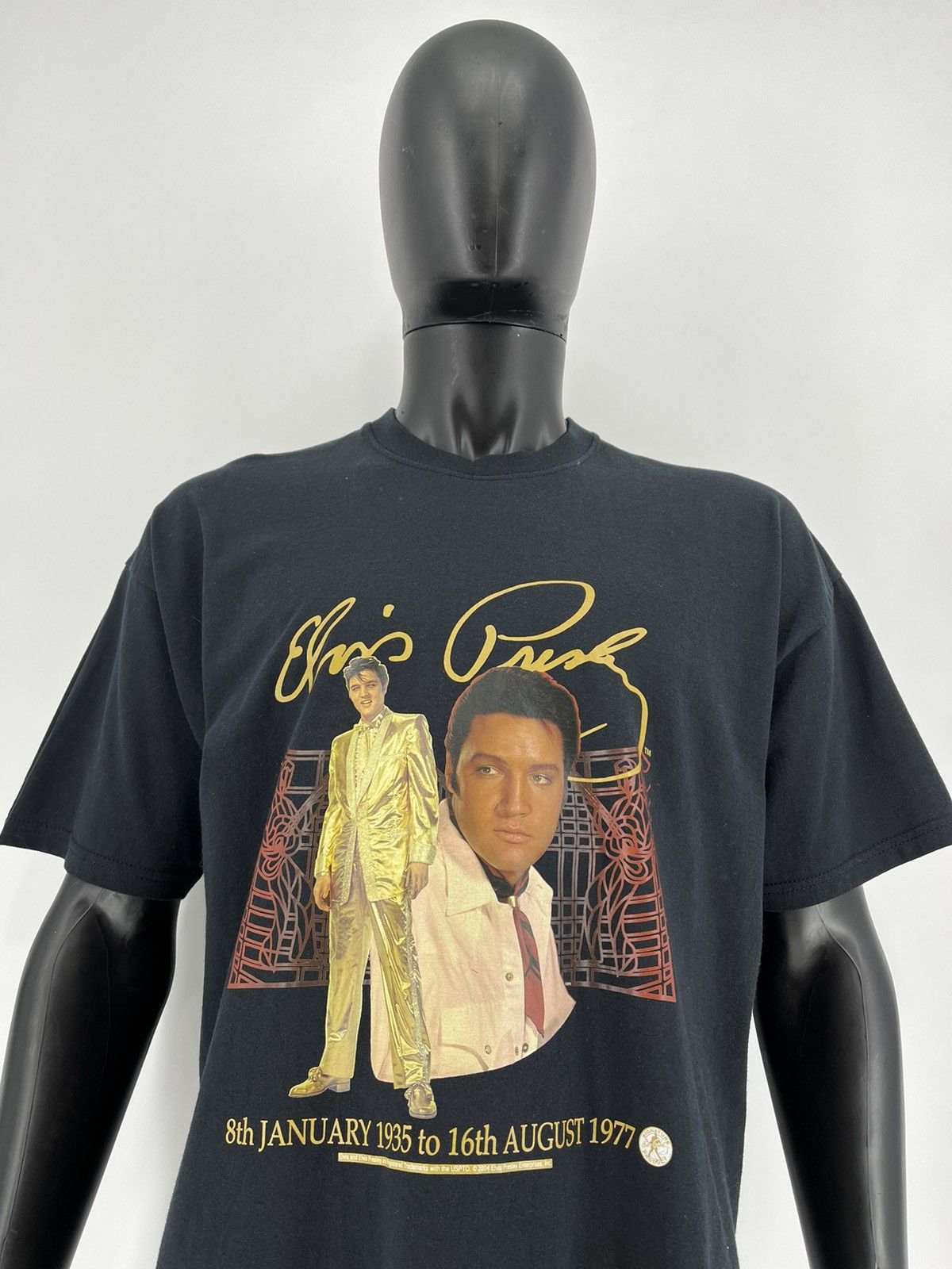 Band Tees × Vintage Vintage 90s Elvis Presley Great Elvis t-shirt 2004 L big log Size US XL / EU 56 / 4 - 5 Thumbnail