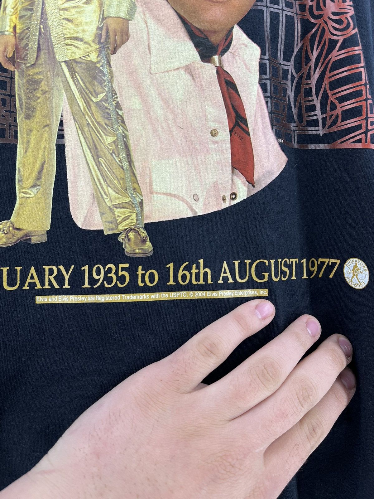 Band Tees × Vintage Vintage 90s Elvis Presley Great Elvis t-shirt 2004 L big log Size US XL / EU 56 / 4 - 6 Thumbnail