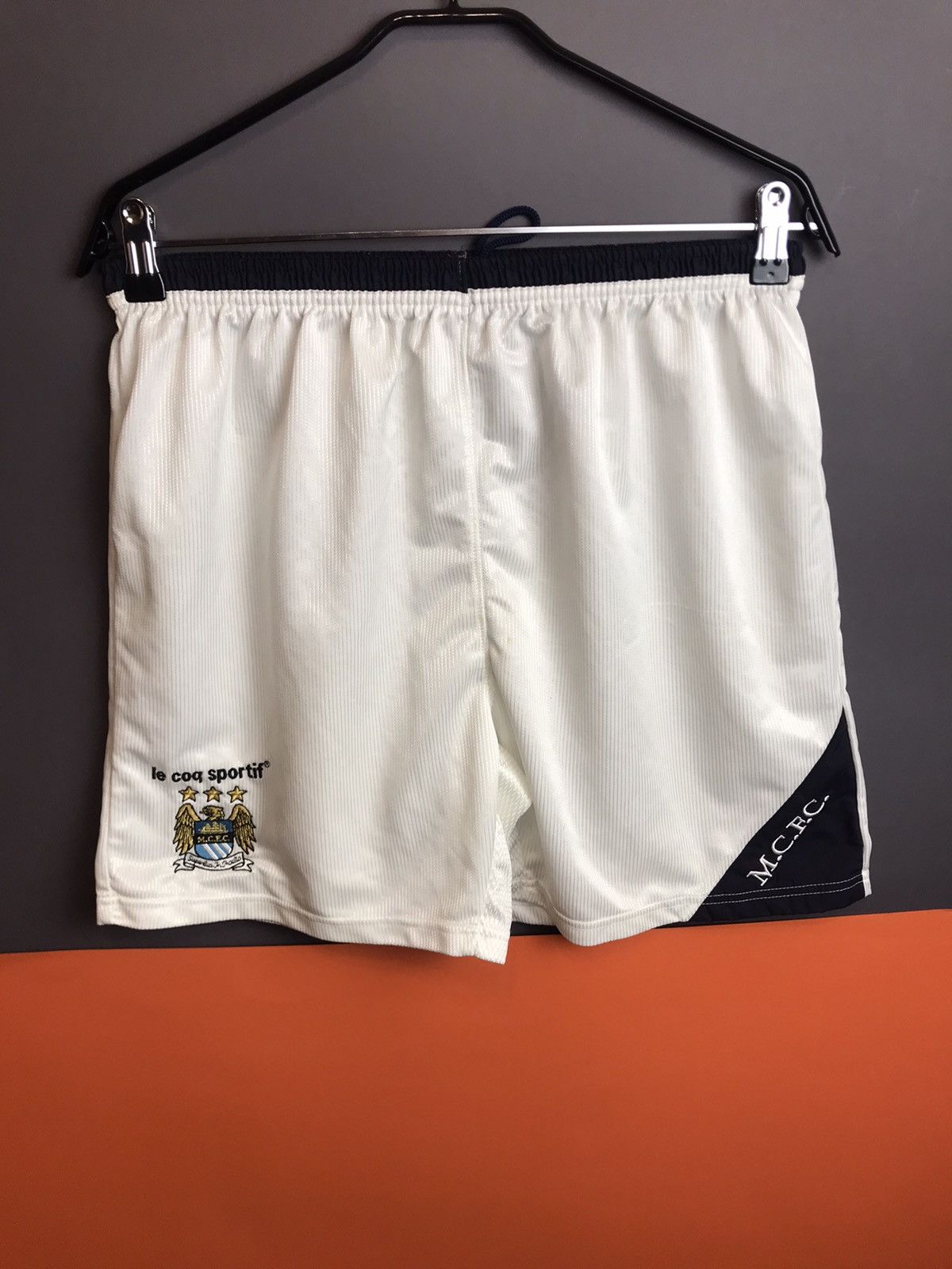 Le Coq Sportif × Vintage Vintage Manchester City shorts vintage le coq sportif Size US 33 - 1 Thumbnail