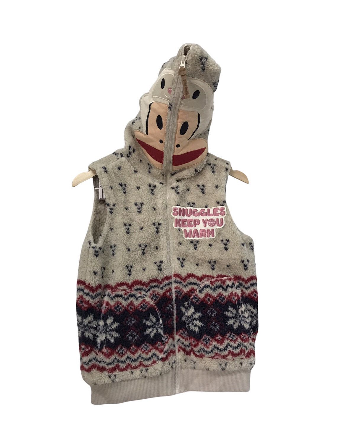Japanese Brand Vintage Paul Frank Printed Fleece Full Zip Vest Jacket Size US S / EU 44-46 / 1 - 1 Thumbnail