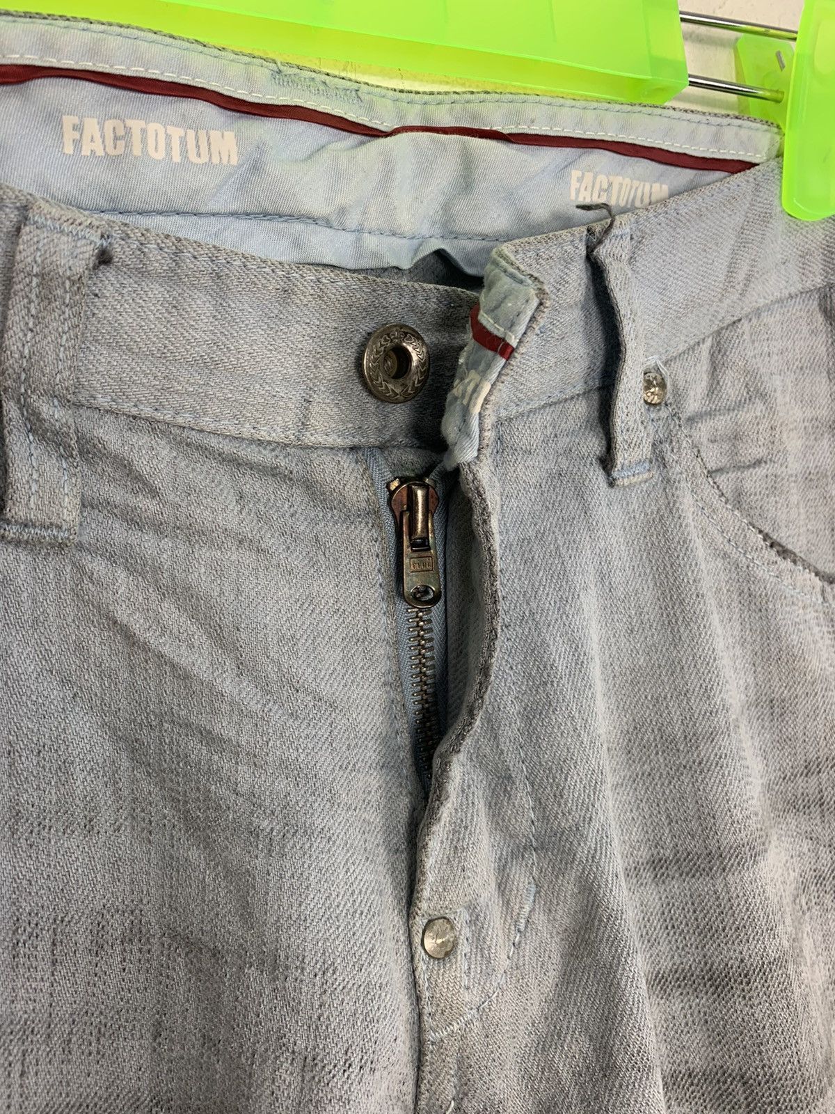 FACTOTUM Rare Design 90s Factotum Distress Indigo Denim Straight Cut Size US 29 - 6 Thumbnail