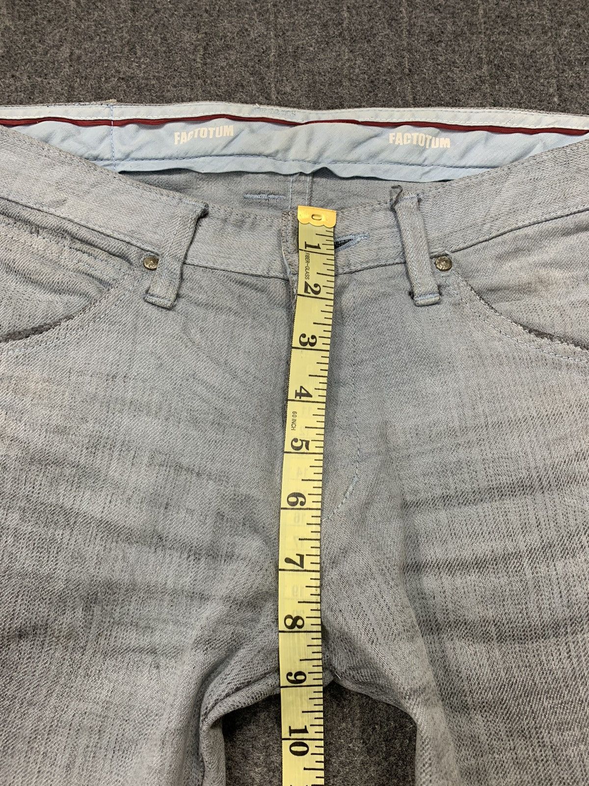FACTOTUM Rare Design 90s Factotum Distress Indigo Denim Straight Cut Size US 29 - 14 Thumbnail