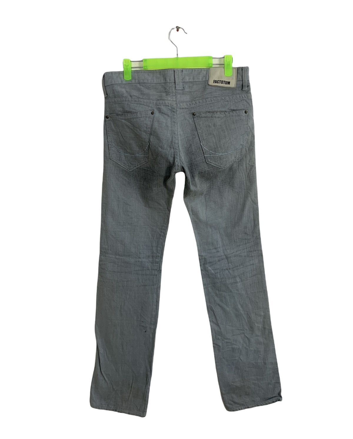 FACTOTUM Rare Design 90s Factotum Distress Indigo Denim Straight Cut Size US 29 - 2 Thumbnail