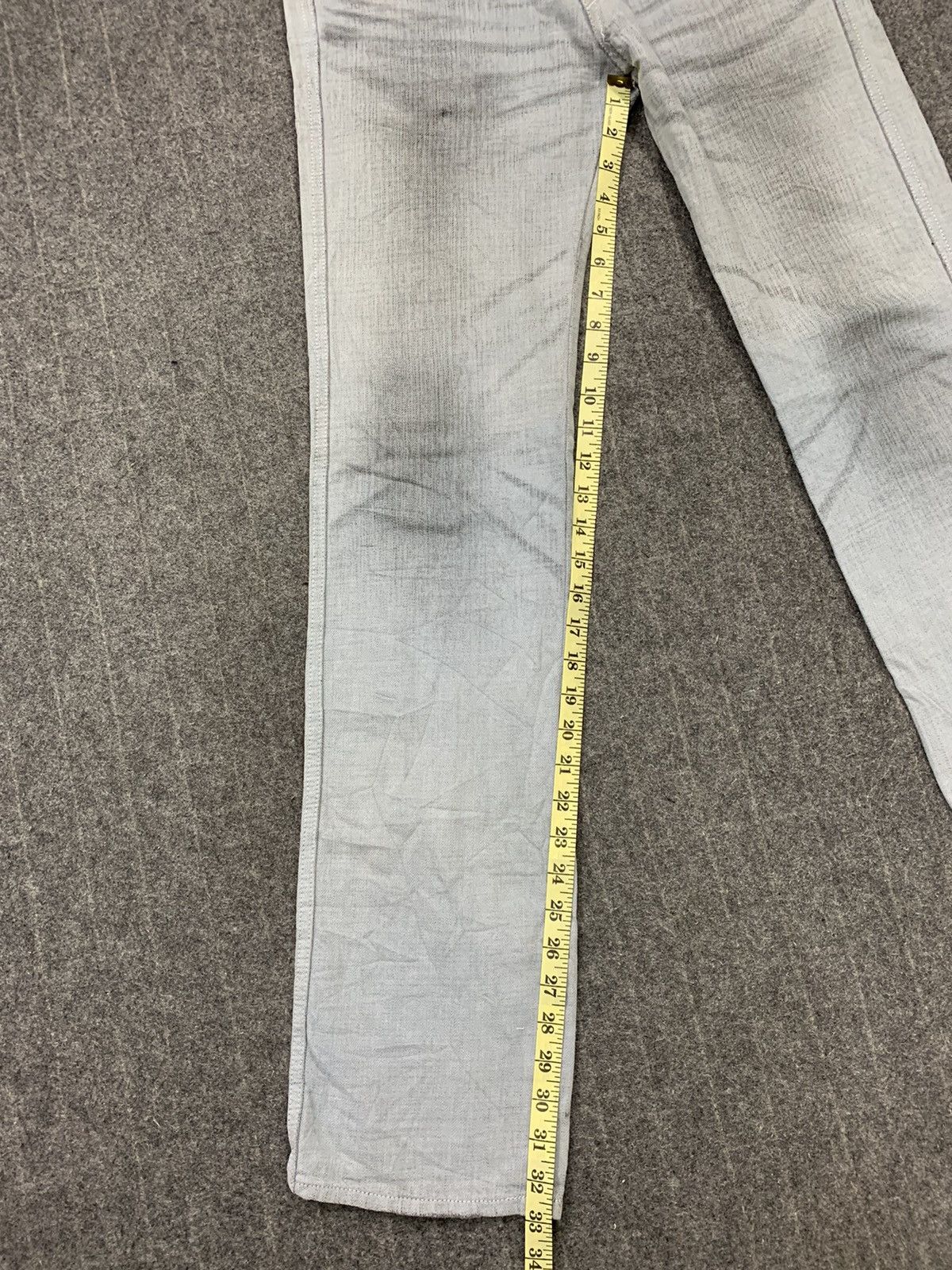 FACTOTUM Rare Design 90s Factotum Distress Indigo Denim Straight Cut Size US 29 - 13 Thumbnail