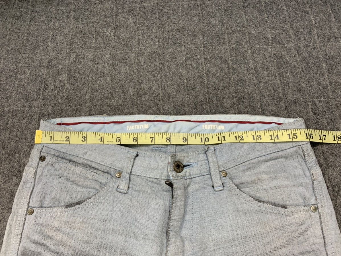 FACTOTUM Rare Design 90s Factotum Distress Indigo Denim Straight Cut Size US 29 - 11 Thumbnail