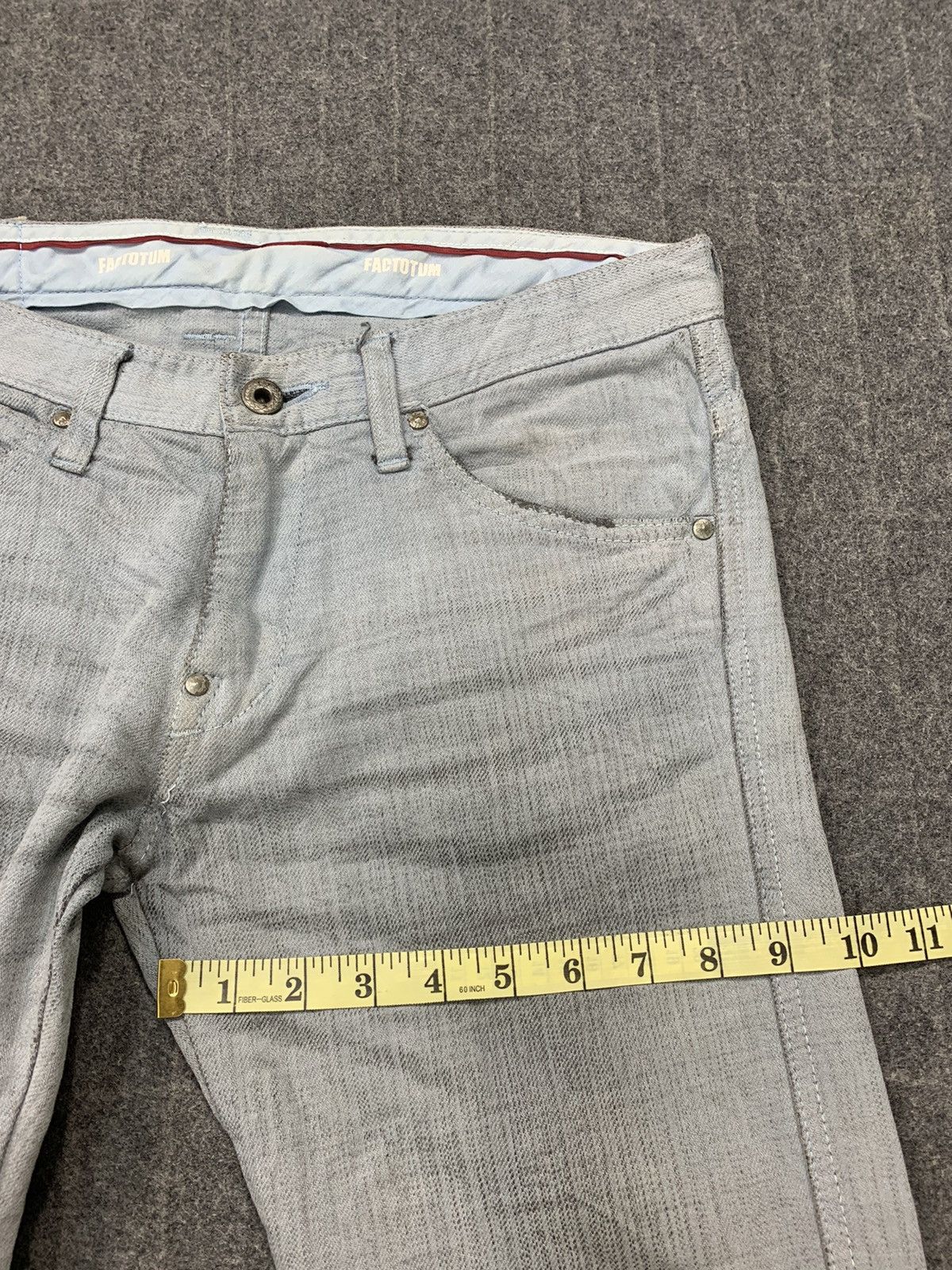 FACTOTUM Rare Design 90s Factotum Distress Indigo Denim Straight Cut Size US 29 - 15 Thumbnail