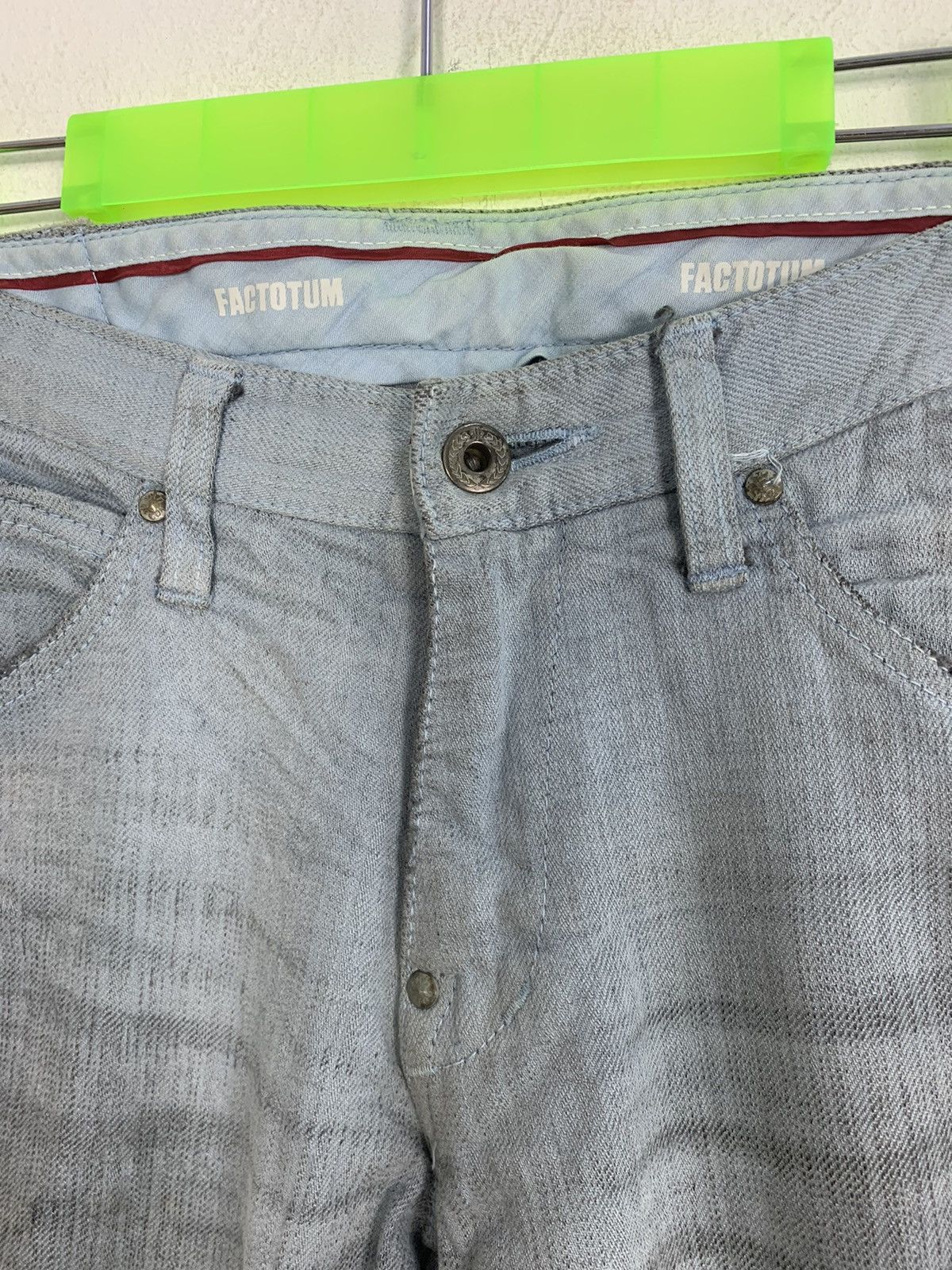 FACTOTUM Rare Design 90s Factotum Distress Indigo Denim Straight Cut Size US 29 - 5 Thumbnail