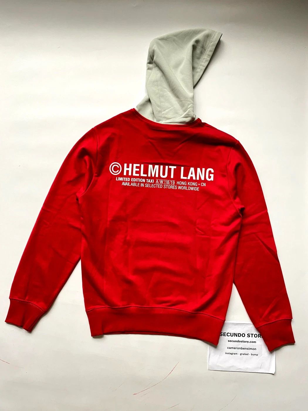 Helmut Lang ⚡️QUICK SALE⚡️ Helmut Lang Red Taxi Logo Hoodie Size US M / EU 48-50 / 2 - 7 Thumbnail