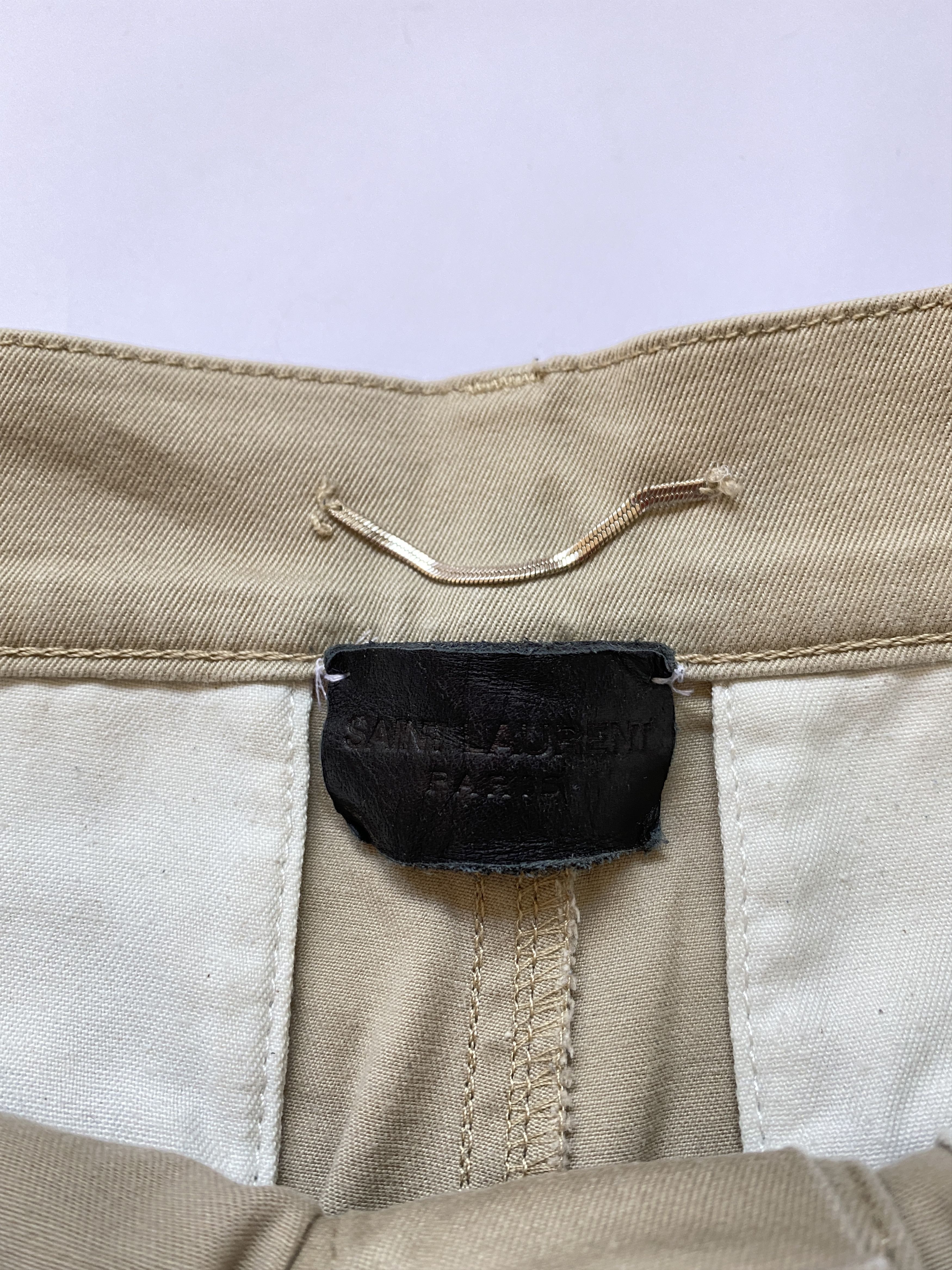 Hedi Slimane × Saint Laurent Paris ⚡️QUICK SALE⚡️2014 Saint Laurent Hedi Beige Pants Trousers Size US 30 / EU 46 - 3 Thumbnail