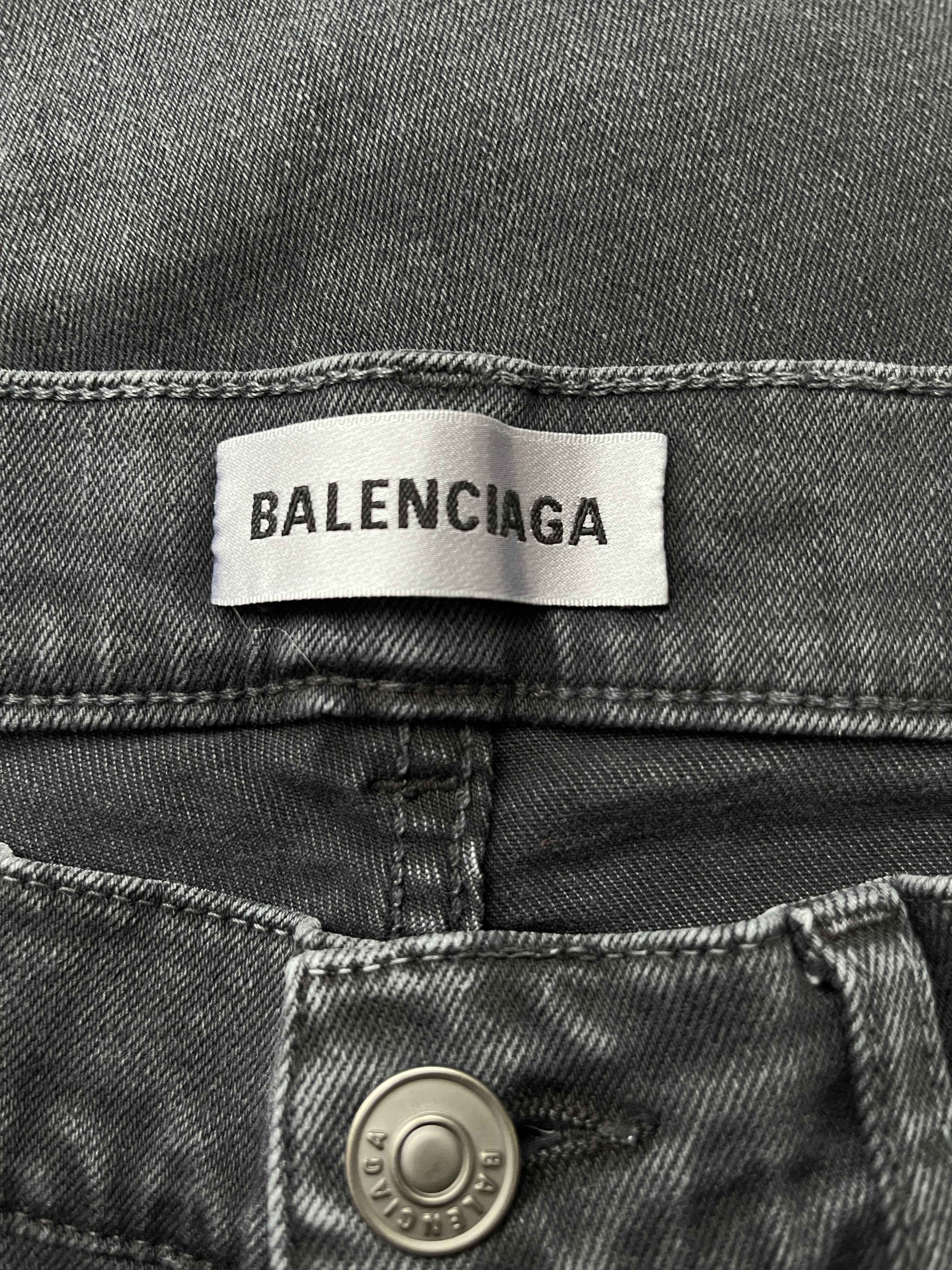 Balenciaga ⚡️QUICK SALE⚡️2018 Balenciaga by Demna Black Jeans Pants Size 26" / US 2 / IT 38 - 3 Thumbnail