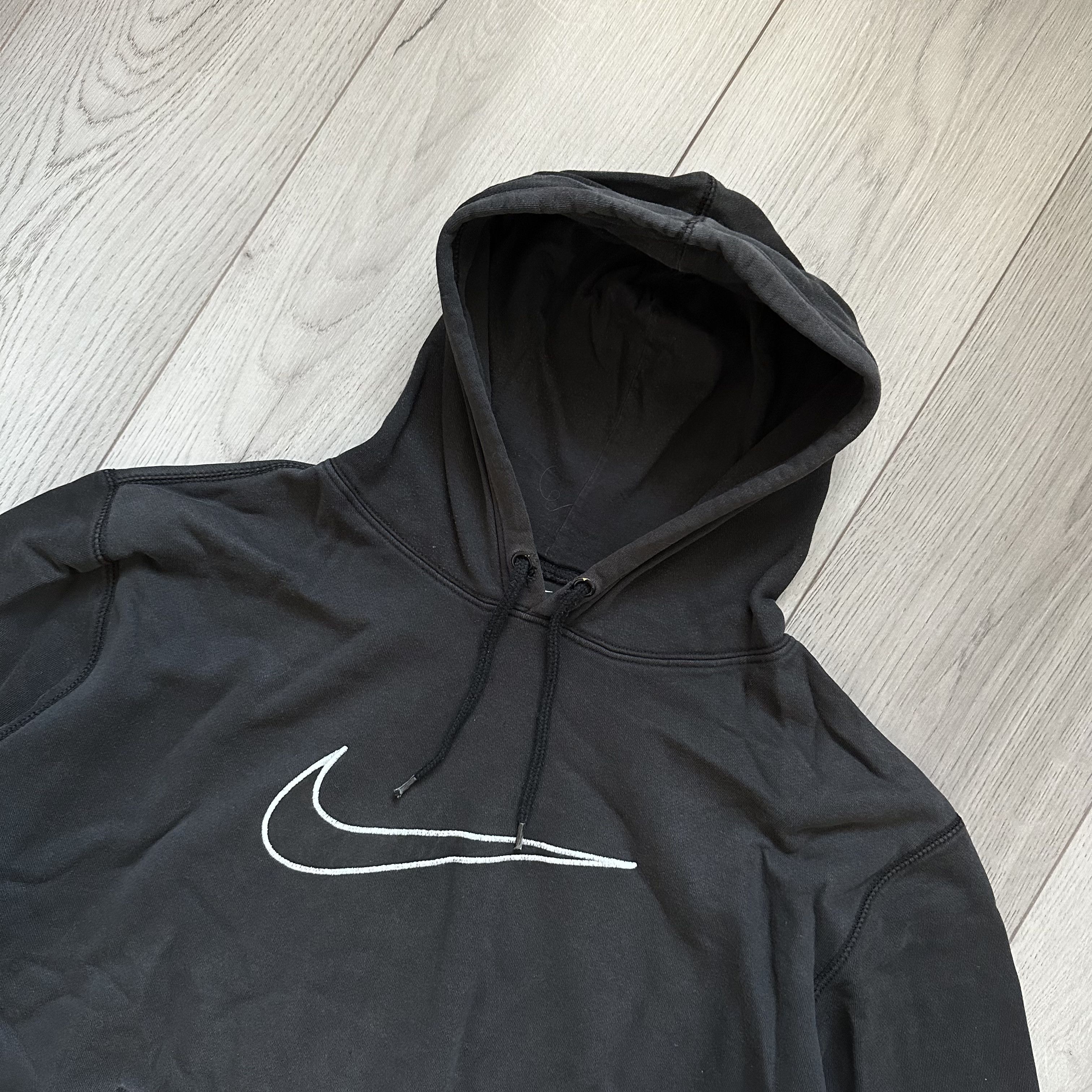 Nike × Vintage Nike y2k Vintage Big Swoosh Embroidered Logo Baggy hoodie Size US L / EU 52-54 / 3 - 2 Thumbnail