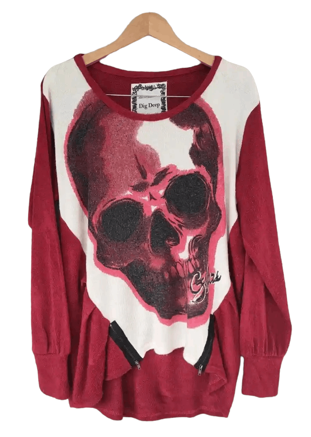 Japanese Brand Dig Deep Big Skull Knitwear Size M / US 6-8 / IT 42-44 - 1 Thumbnail