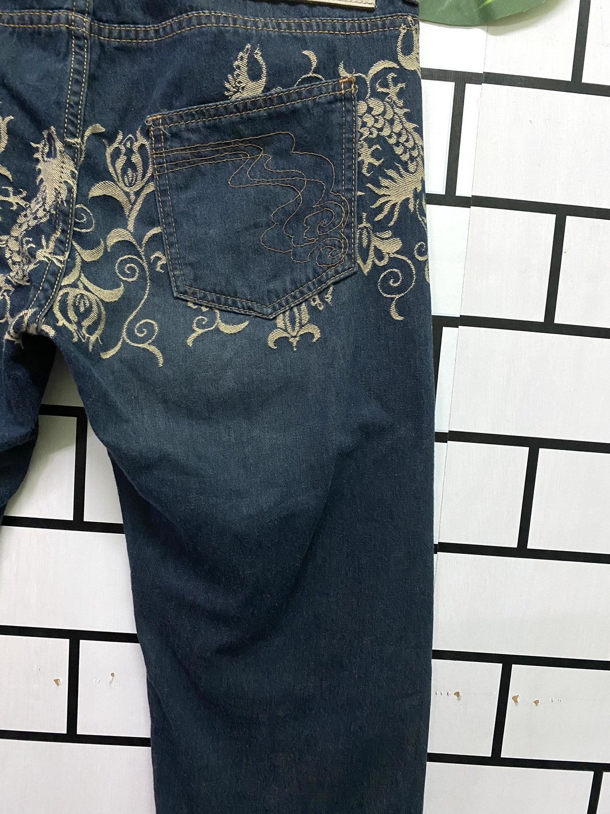 Designer × Japanese Brand Embroidered Dragon Design MASH MANIA Low Rise Light Pant Size US 30 / EU 46 - 17 Thumbnail