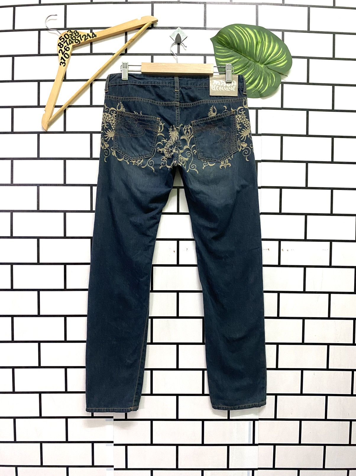 Designer × Japanese Brand Embroidered Dragon Design MASH MANIA Low Rise Light Pant Size US 30 / EU 46 - 2 Thumbnail