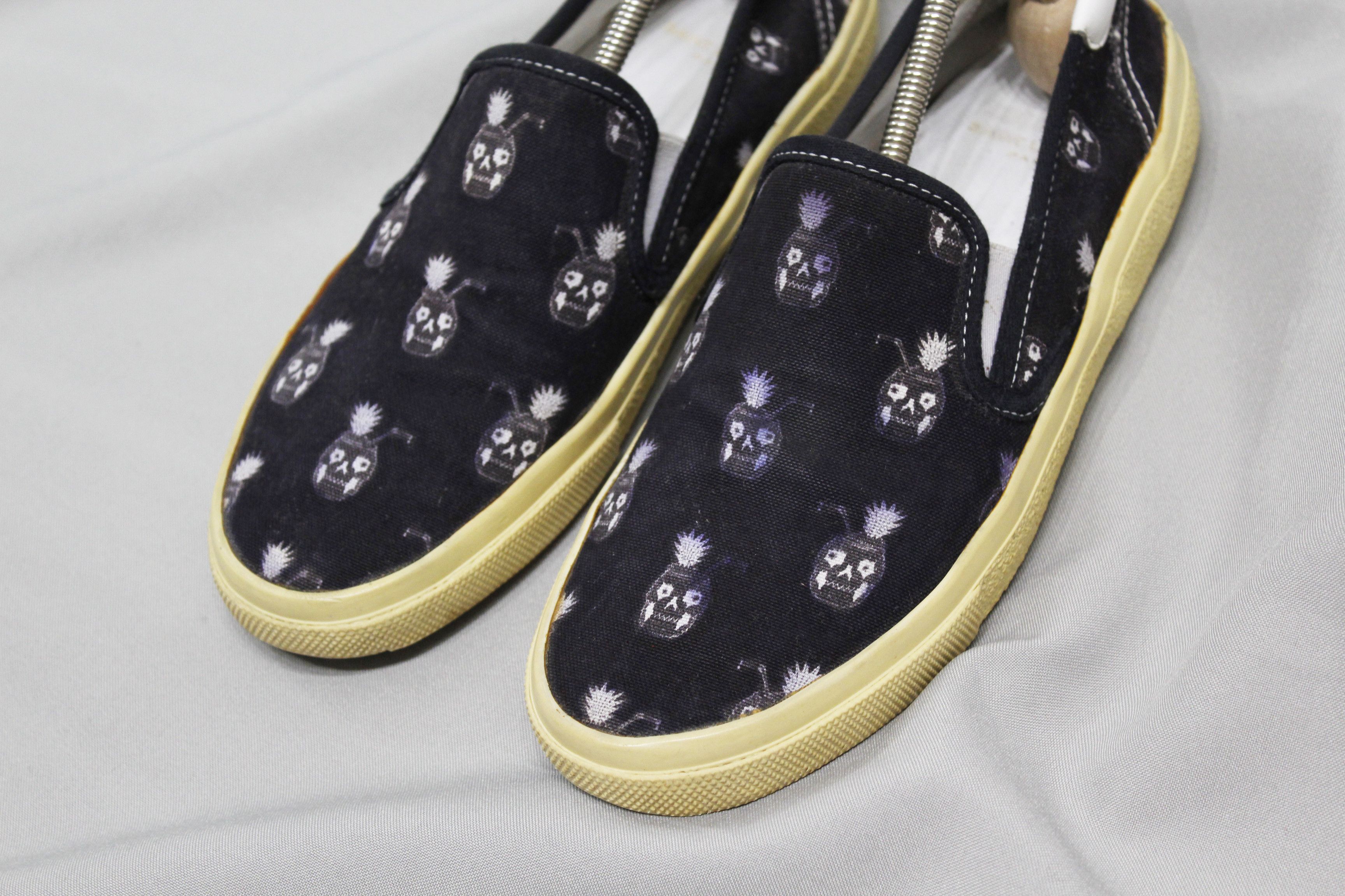 Saint Laurent Paris Saint Laurent Paris Skull Pineapple Plimsolls Slip Ons Size US 5.5 / EU 38 - 2 Thumbnail