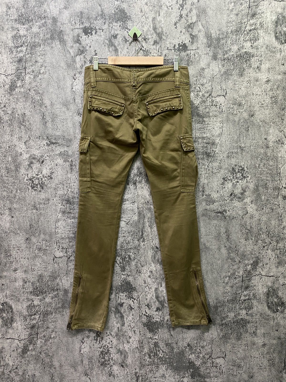 Designer × Japanese Brand Japan CaRgo MOUSSY Studs Low Rise Zipper Ankle Pants Size US 30 / EU 46 - 2 Thumbnail
