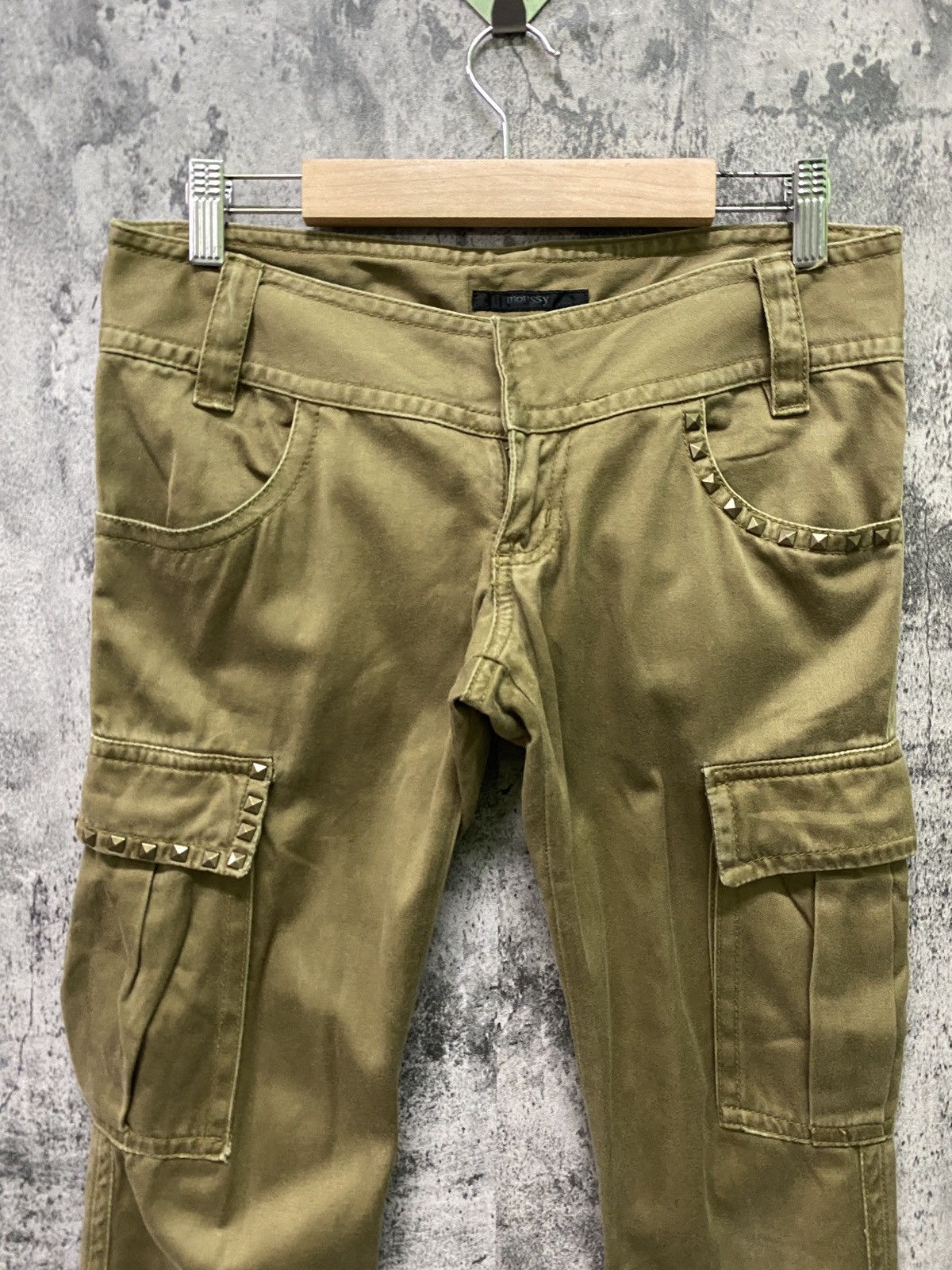 Designer × Japanese Brand Japan CaRgo MOUSSY Studs Low Rise Zipper Ankle Pants Size US 30 / EU 46 - 3 Thumbnail