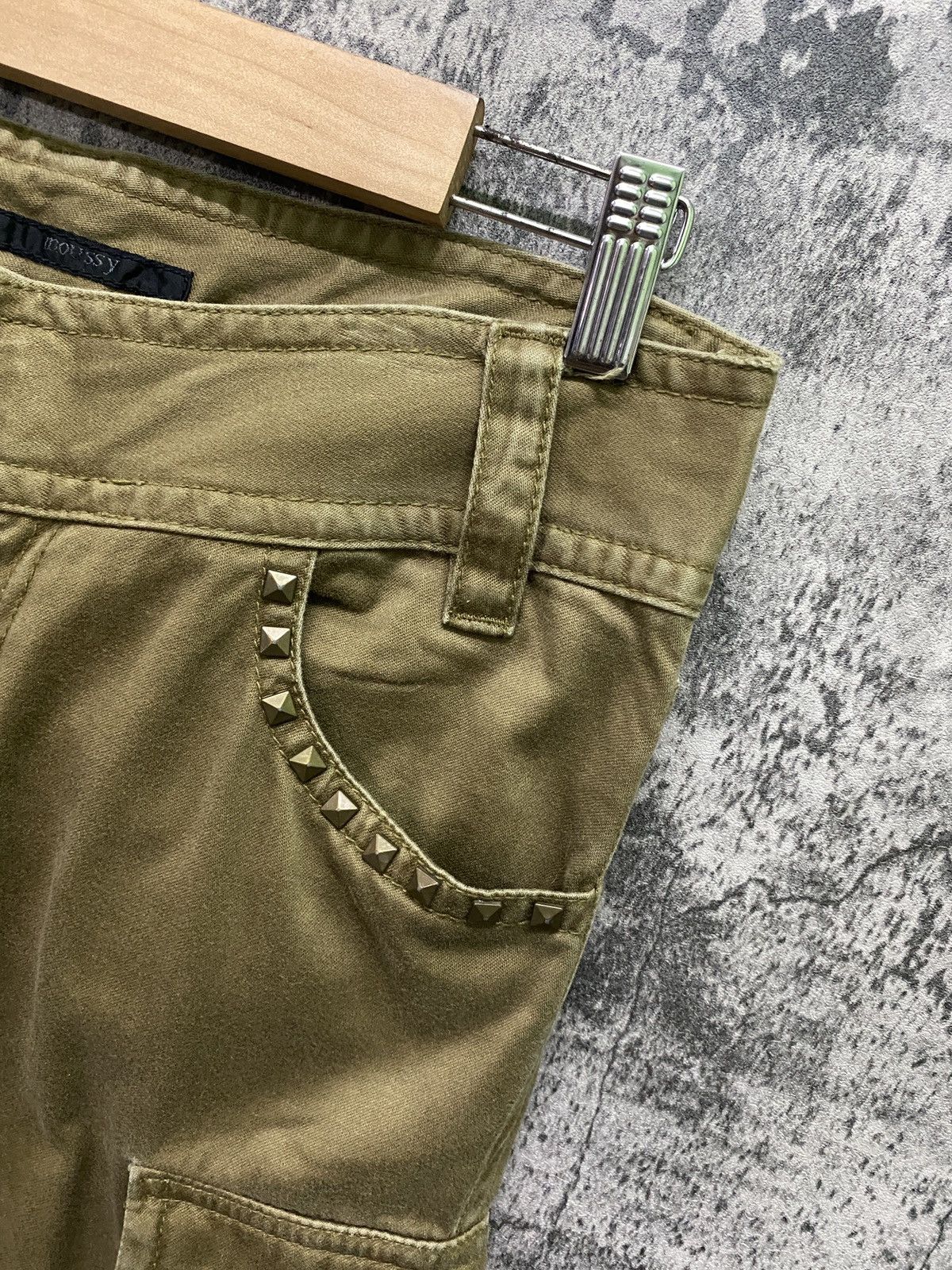 Designer × Japanese Brand Japan CaRgo MOUSSY Studs Low Rise Zipper Ankle Pants Size US 30 / EU 46 - 9 Thumbnail