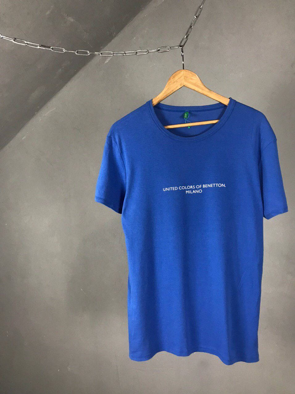 Benetton United Colors of Benetton blue tee Size US L / EU 52-54 / 3 - 1 Thumbnail