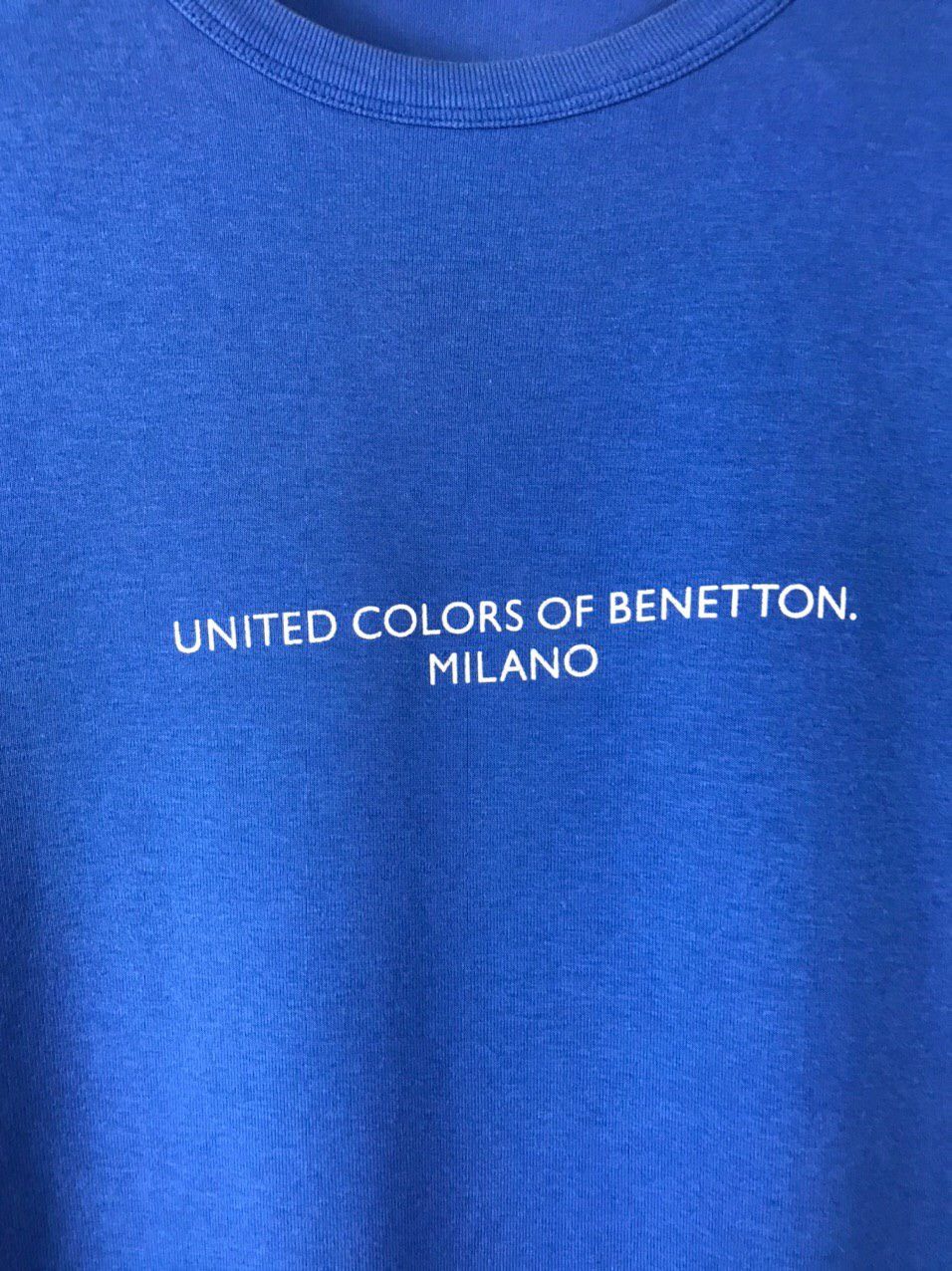 Benetton United Colors of Benetton blue tee Size US L / EU 52-54 / 3 - 3 Thumbnail
