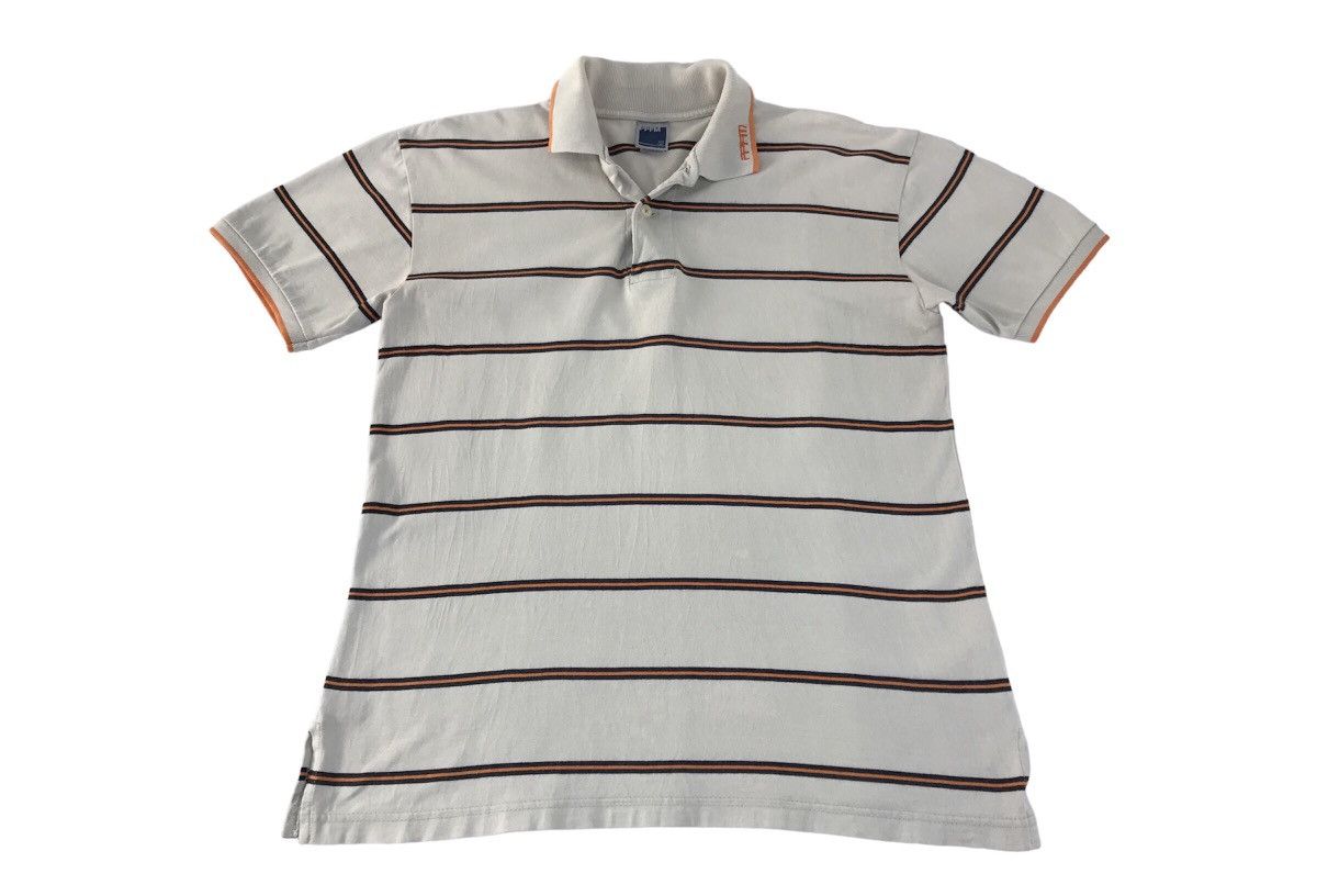 PPFM × Vintage Vintage Ppfm Design Striped Polo Shirt Size US M / EU 48-50 / 2 - 1 Thumbnail
